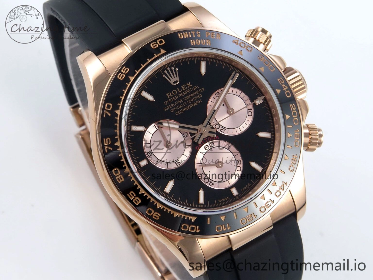 Daytona 126515 QF 1:1 Best Edition RG Black Dial on Oysterflex Strap QF4131 V10