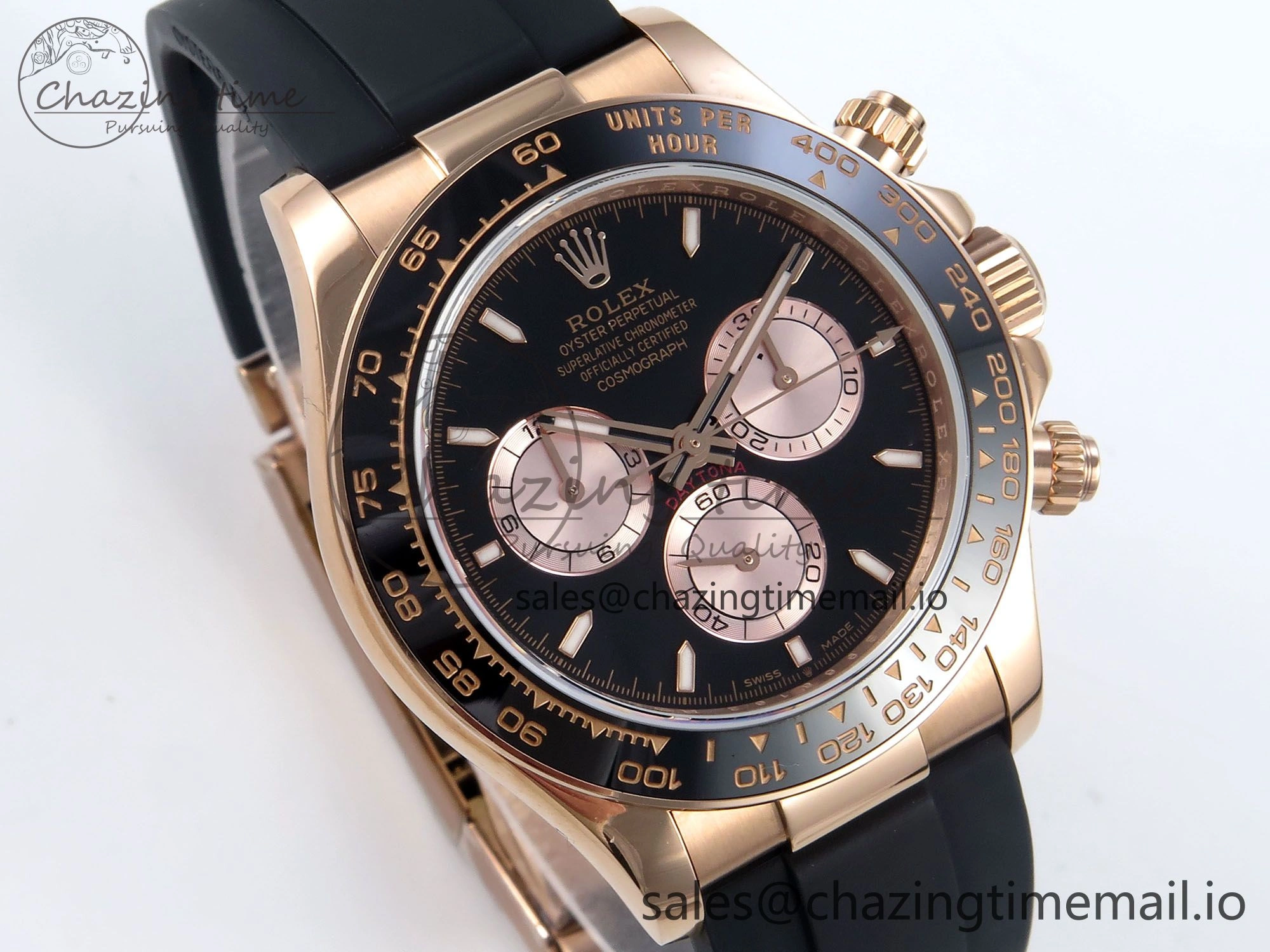 Daytona 126515 QF 1:1 Best Edition RG Black Dial on Oysterflex Strap QF4131 V10
