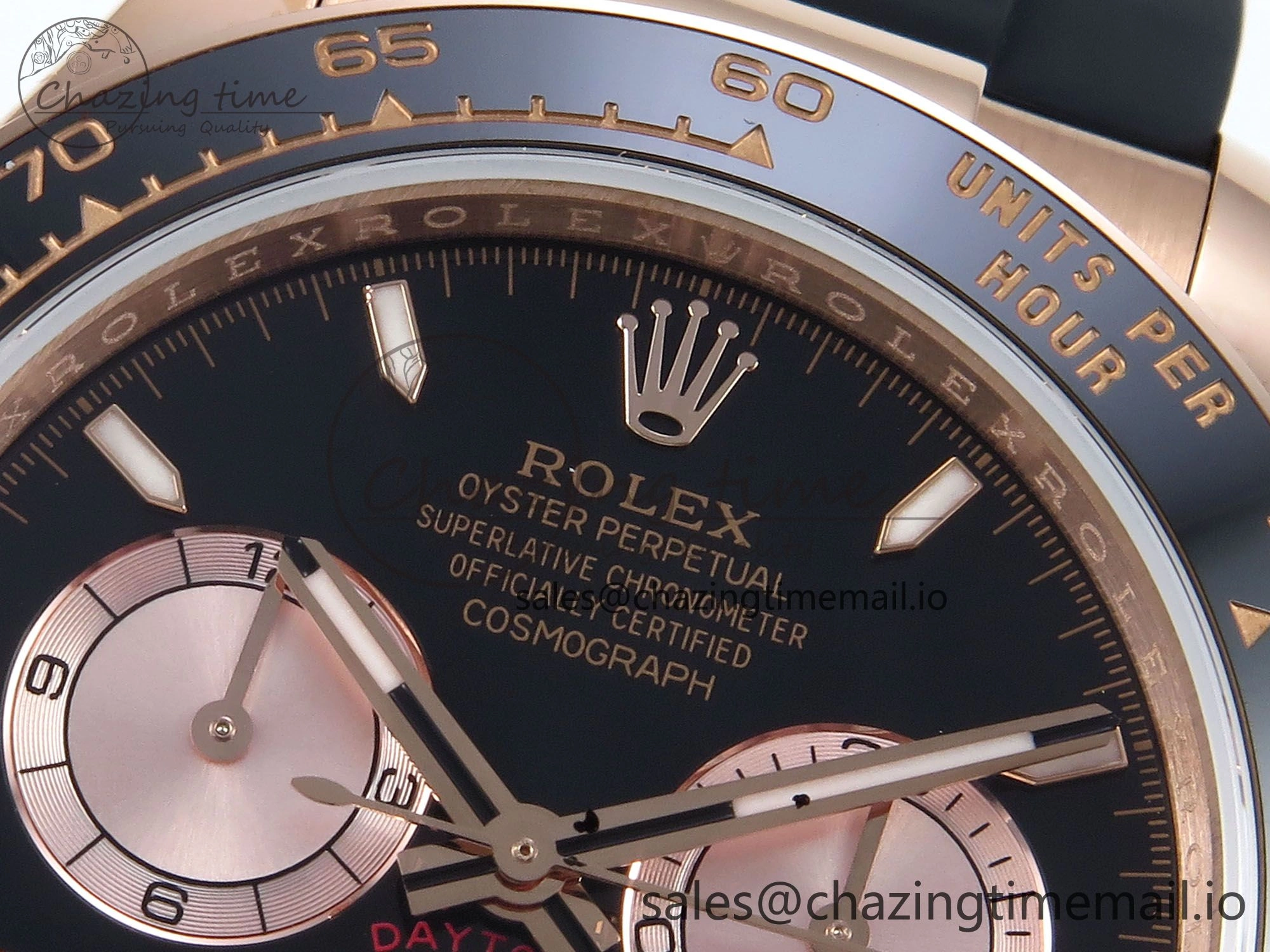 Daytona 126515 QF 1:1 Best Edition RG Black Dial on Oysterflex Strap QF4131 V10