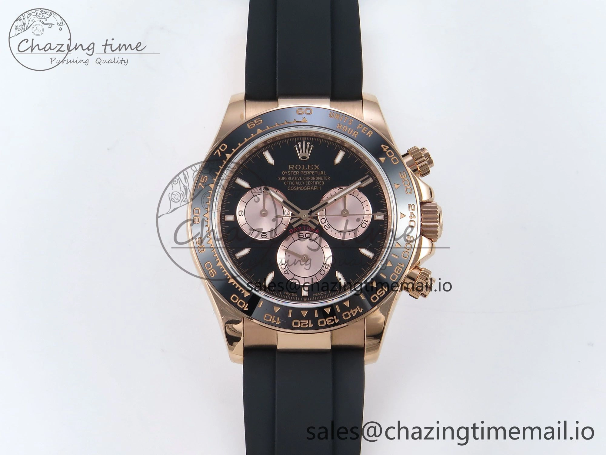 Daytona 126515 QF 1:1 Best Edition RG Black Dial on Oysterflex Strap QF4131 V10