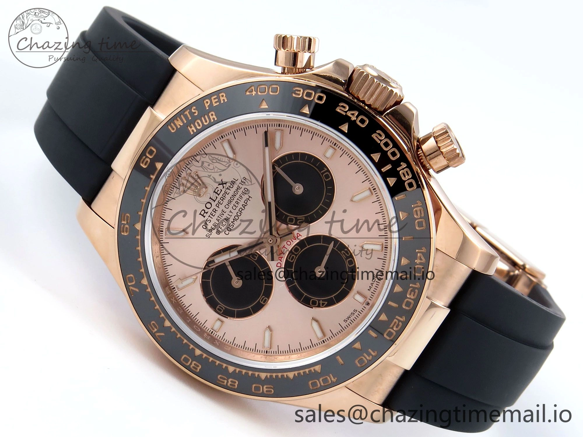 Daytona 126515 QF 1:1 Best Edition RG Black Dial on Oysterflex Strap SH4131 V5
