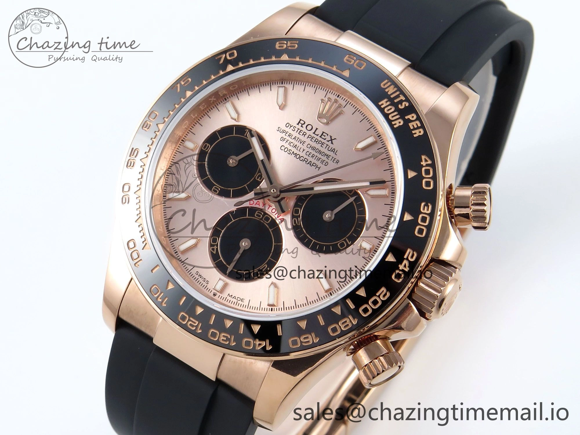 Daytona 126515 QF 1:1 Best Edition RG Black Dial on Oysterflex Strap SH4131 V5