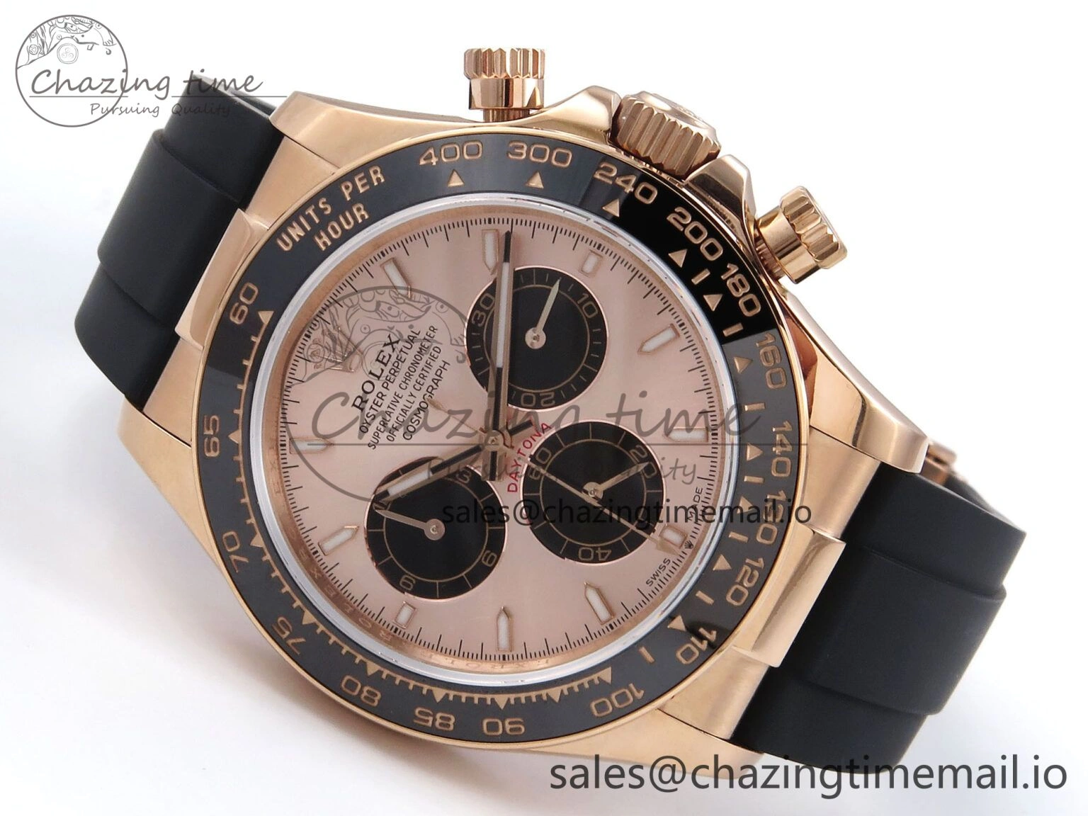 Daytona 126515 QF 1:1 Best Edition RG Black Dial on Oysterflex Strap SH4131 V5