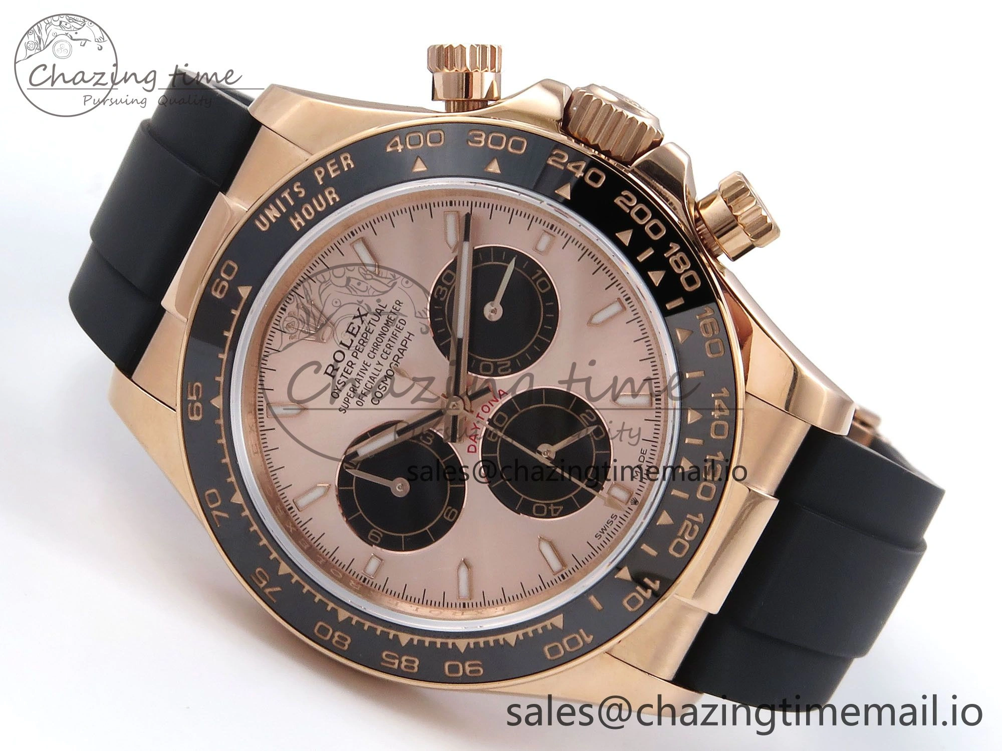 Daytona 126515 QF 1:1 Best Edition RG Black Dial on Oysterflex Strap SH4131 V5