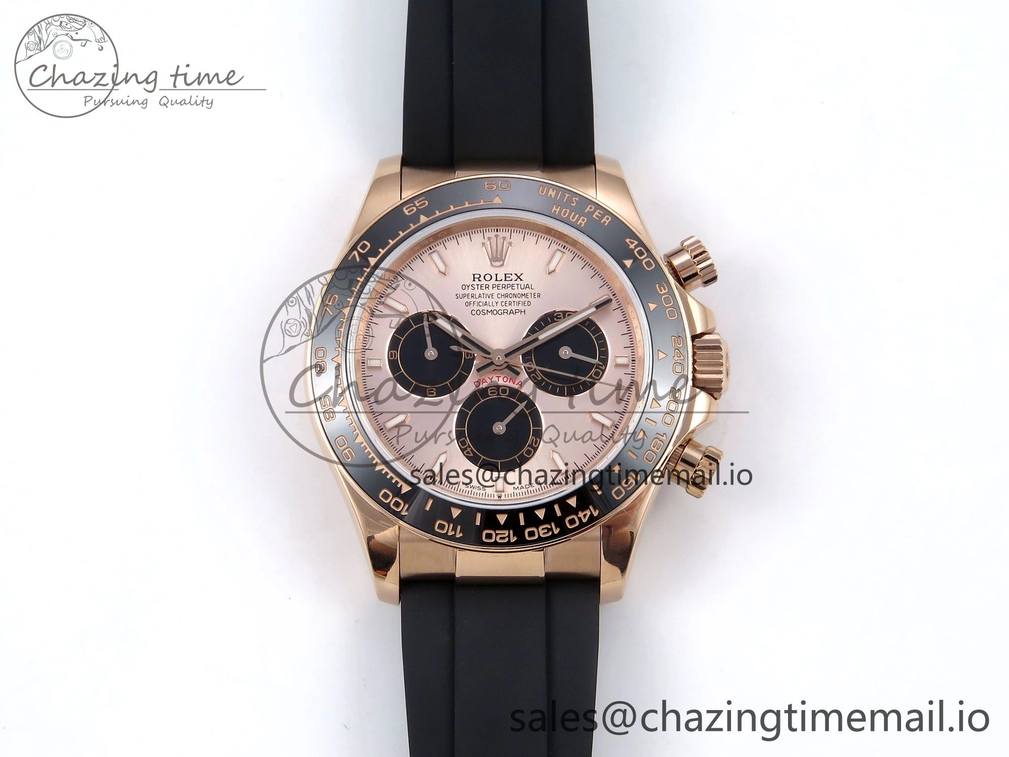 Daytona 126515 QF 1:1 Best Edition RG Black Dial on Oysterflex Strap SH4131 V5