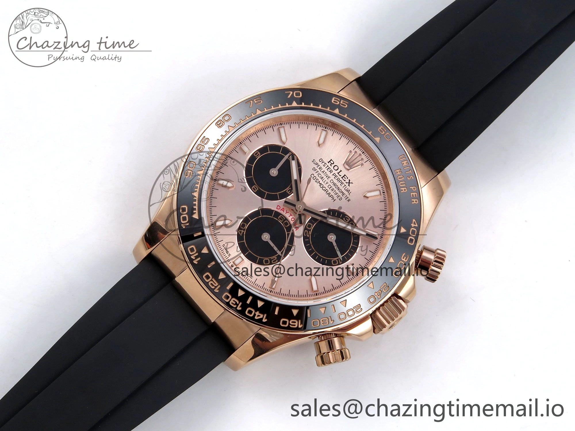 Daytona 126515 QF 1:1 Best Edition RG Black Dial on Oysterflex Strap SH4131 V5