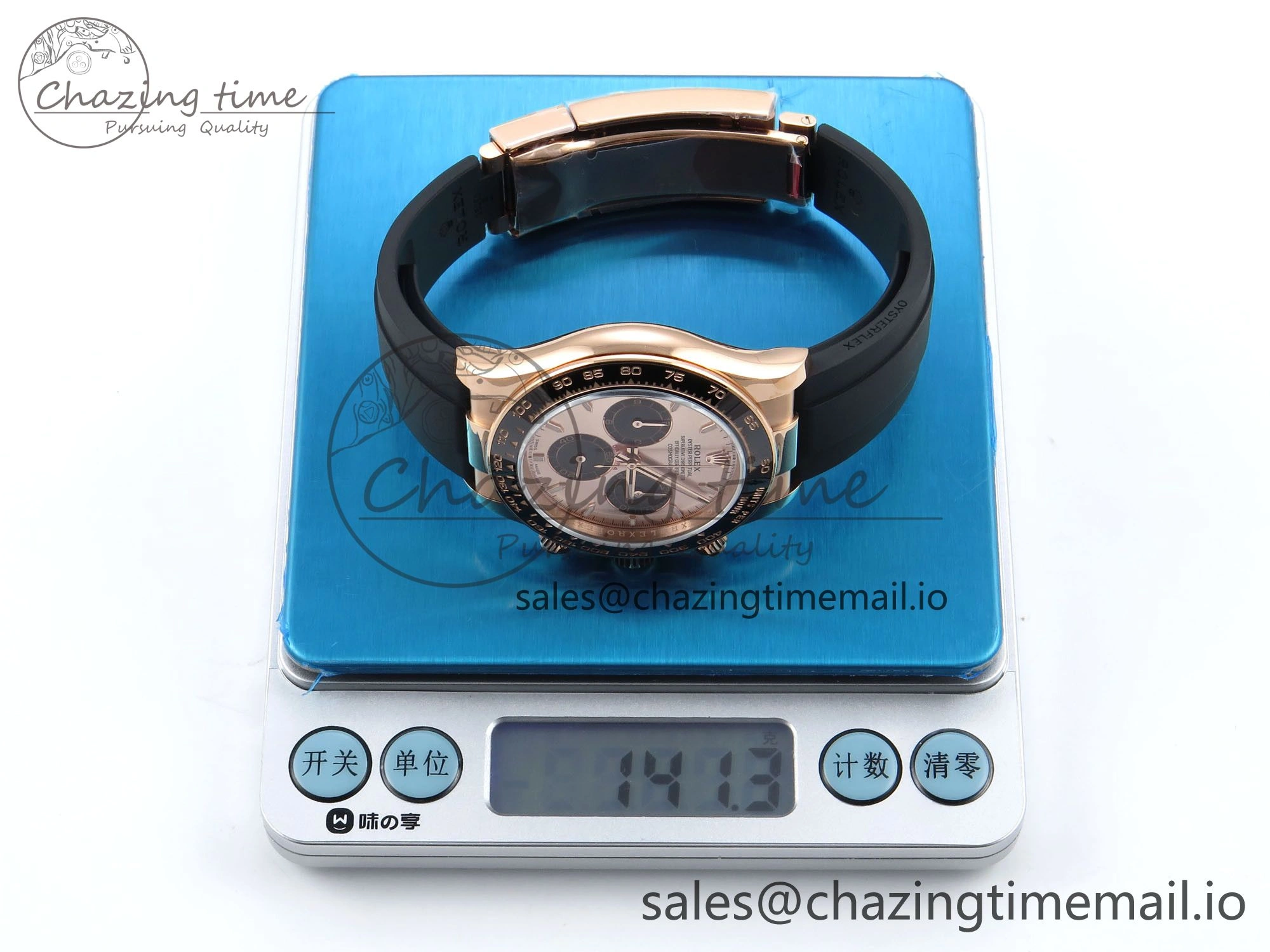 Daytona 126515 QF 1:1 Best Edition RG Black Dial on Oysterflex Strap SH4131 V6（Gain Weight）