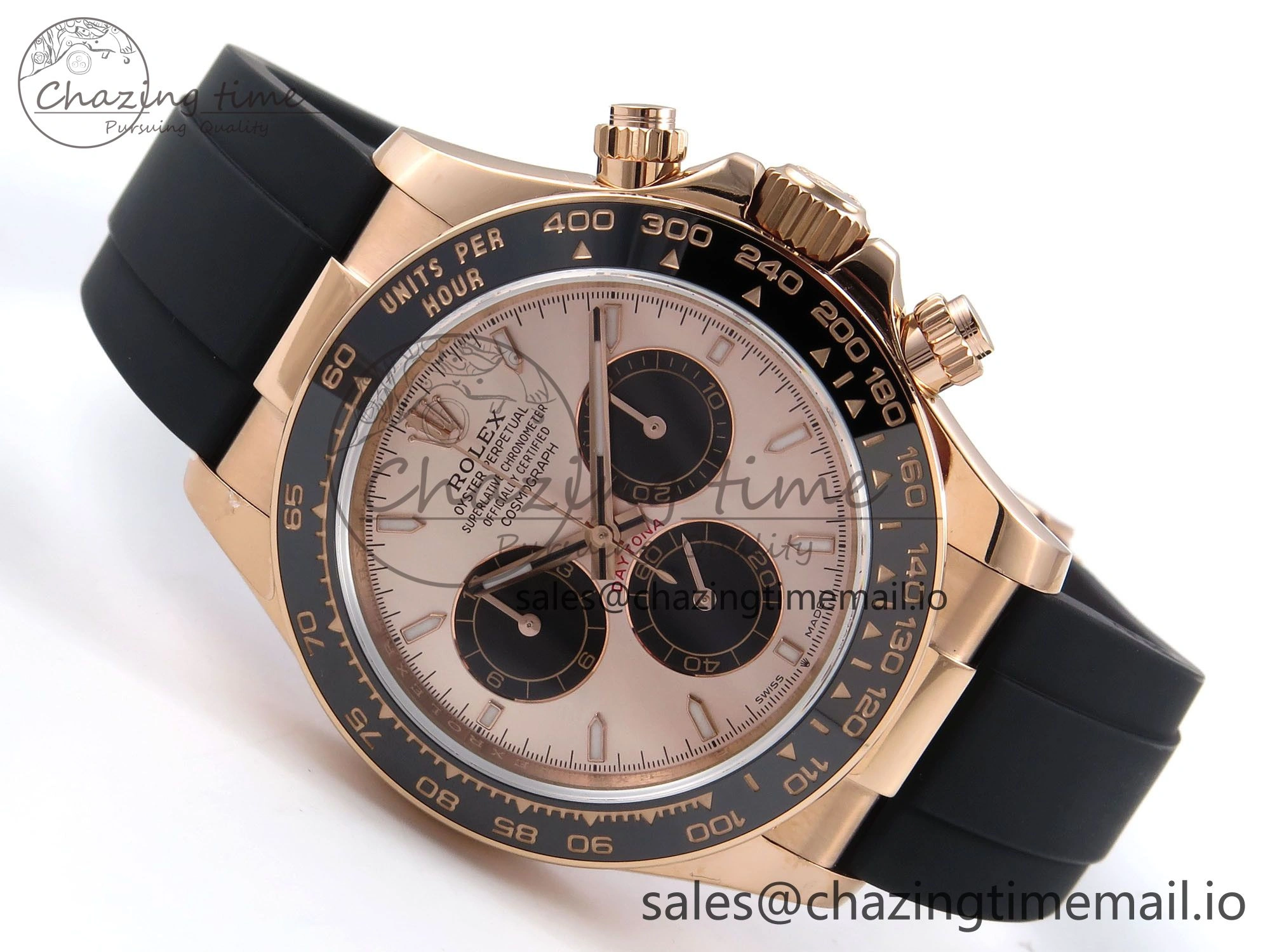 Daytona 126515 QF 1:1 Best Edition RG Black Dial on Oysterflex Strap SH4131 V6（Gain Weight）