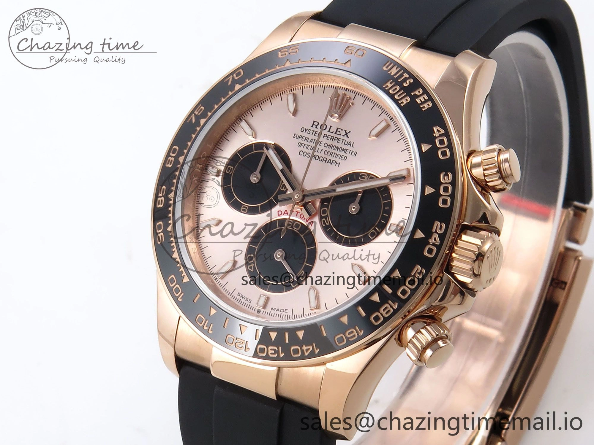 Daytona 126515 QF 1:1 Best Edition RG Black Dial on Oysterflex Strap SH4131 V6（Gain Weight）