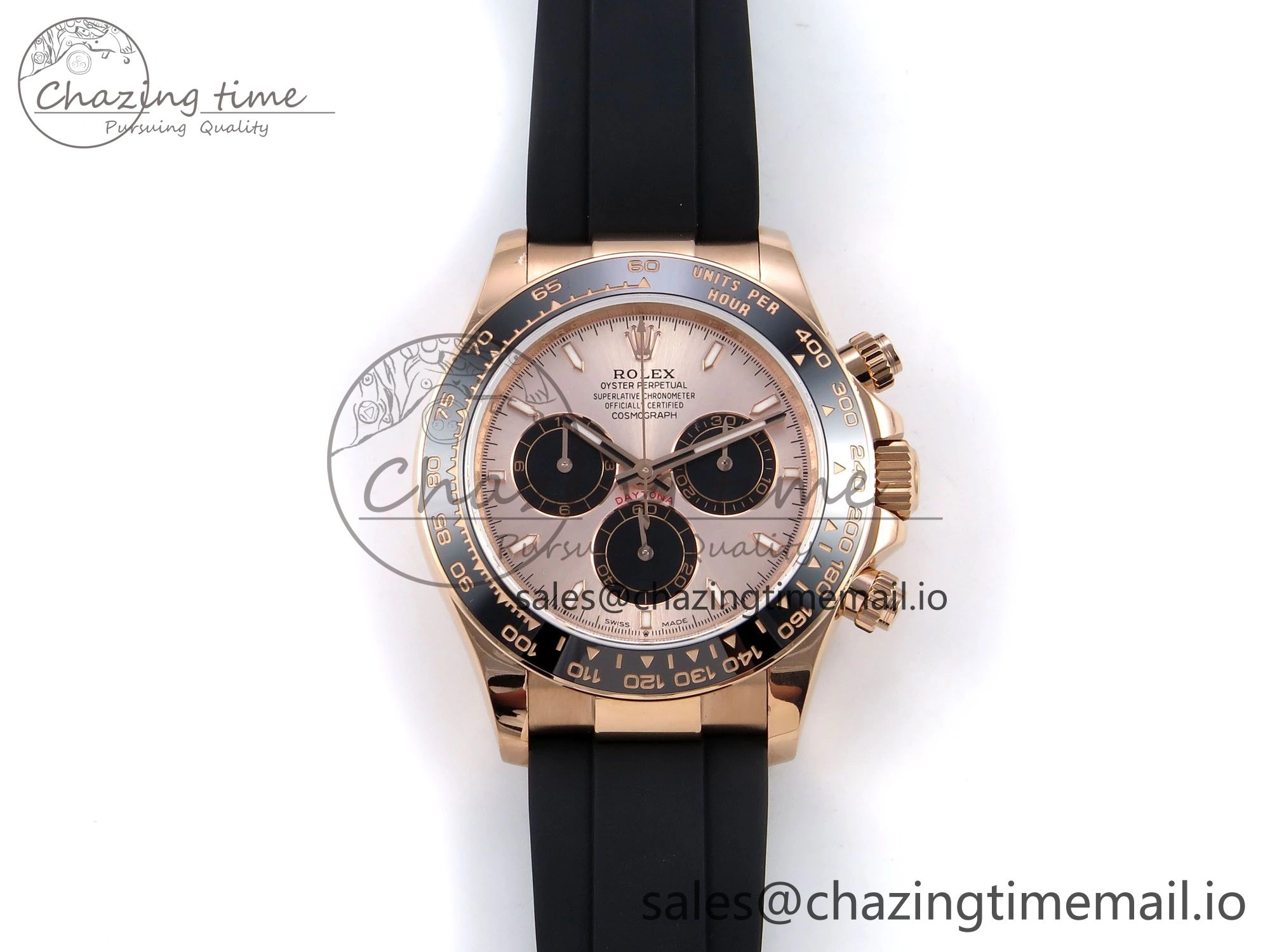 Daytona 126515 QF 1:1 Best Edition RG Black Dial on Oysterflex Strap SH4131 V6（Gain Weight）