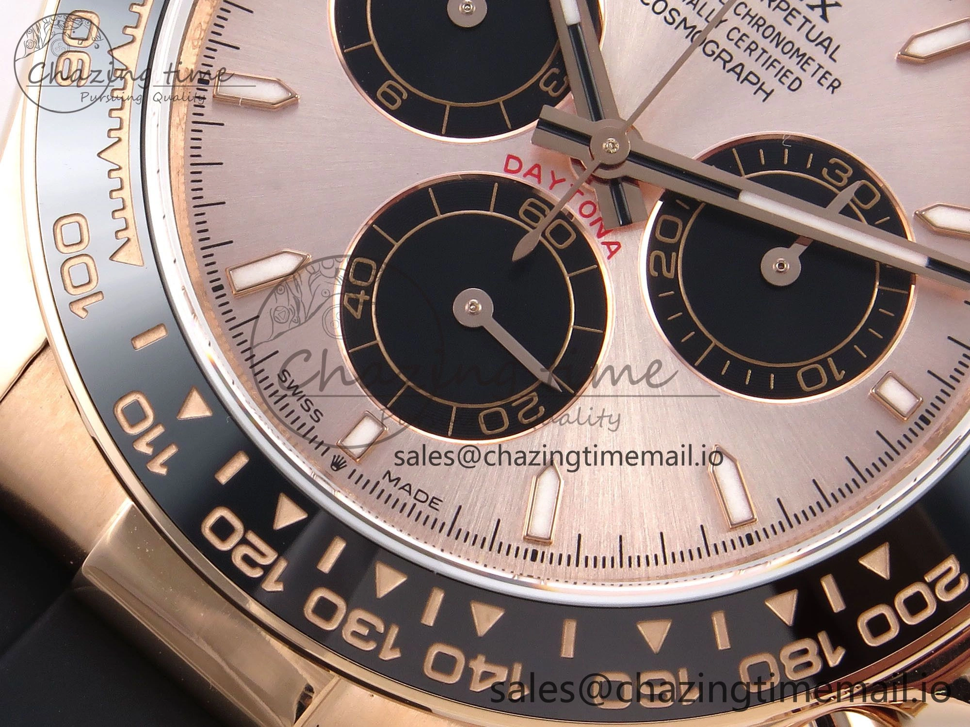 Daytona 126515 QF 1:1 Best Edition RG Black Dial on Oysterflex Strap SH4131 V6（Gain Weight）