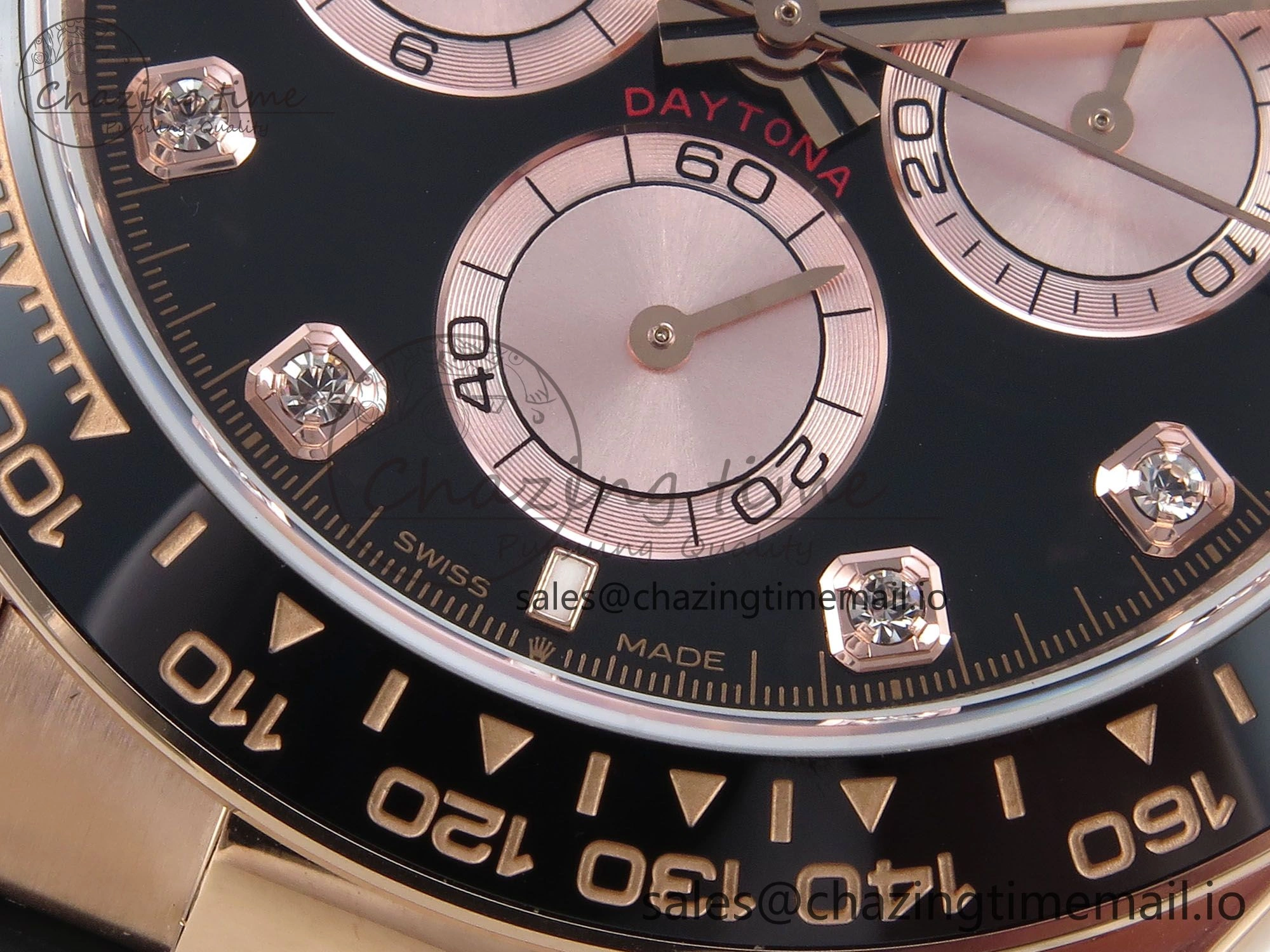 Daytona 126515 QF 1:1 Best Edition RG Black Diamonds Dial on Oysterflex Strap QF4131 V10