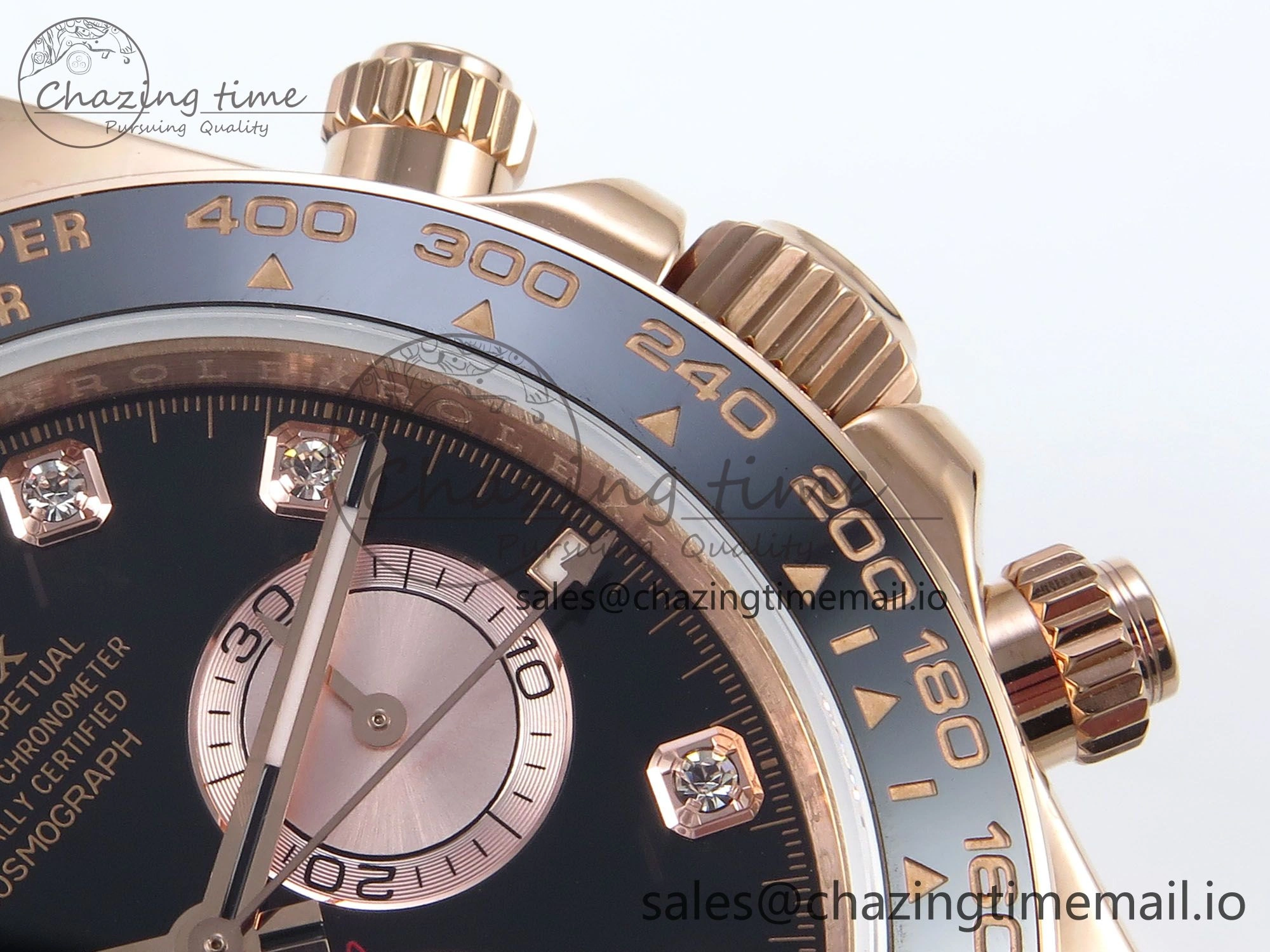 Daytona 126515 QF 1:1 Best Edition RG Black Diamonds Dial on Oysterflex Strap QF4131 V10