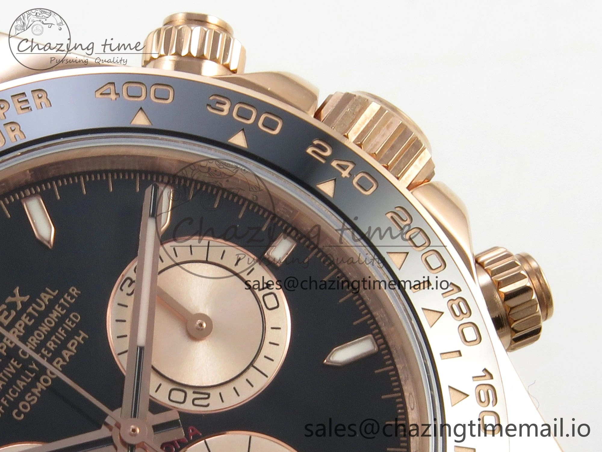 Daytona 126515 RG Clean 1:1 Best Edition Black Ceramic Bezel Black Stick Dial on Oysterflex Rubber Strap DD4131