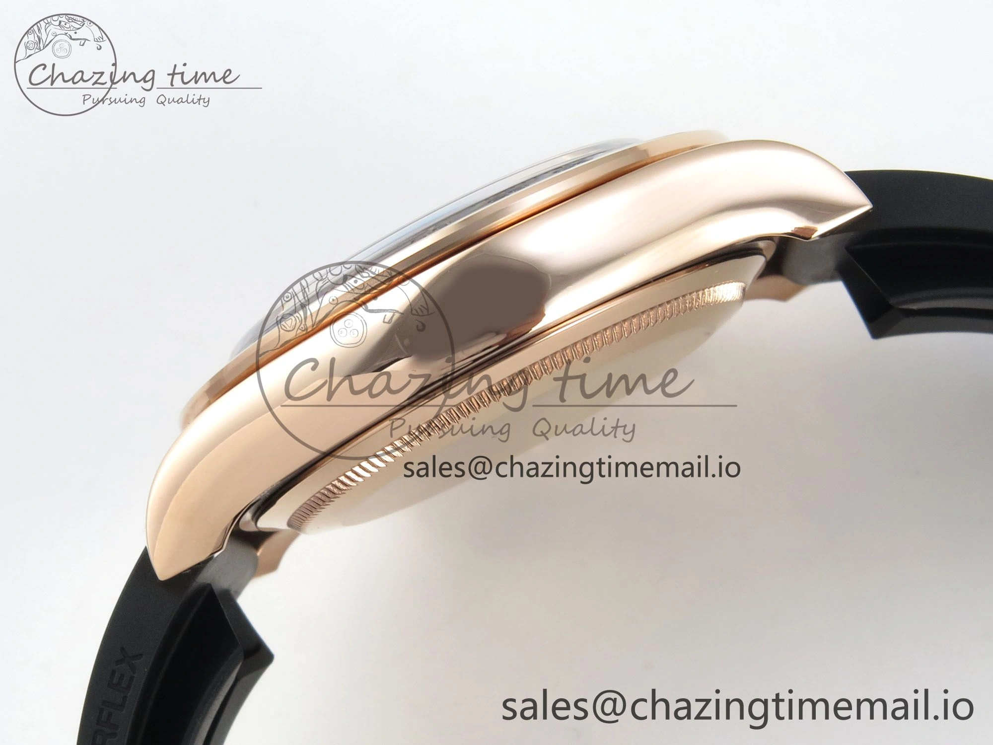 Daytona 126515 RG Clean 1:1 Best Edition Black Ceramic Bezel RG Stick Dial on Oysterflex Rubber Strap DD4131