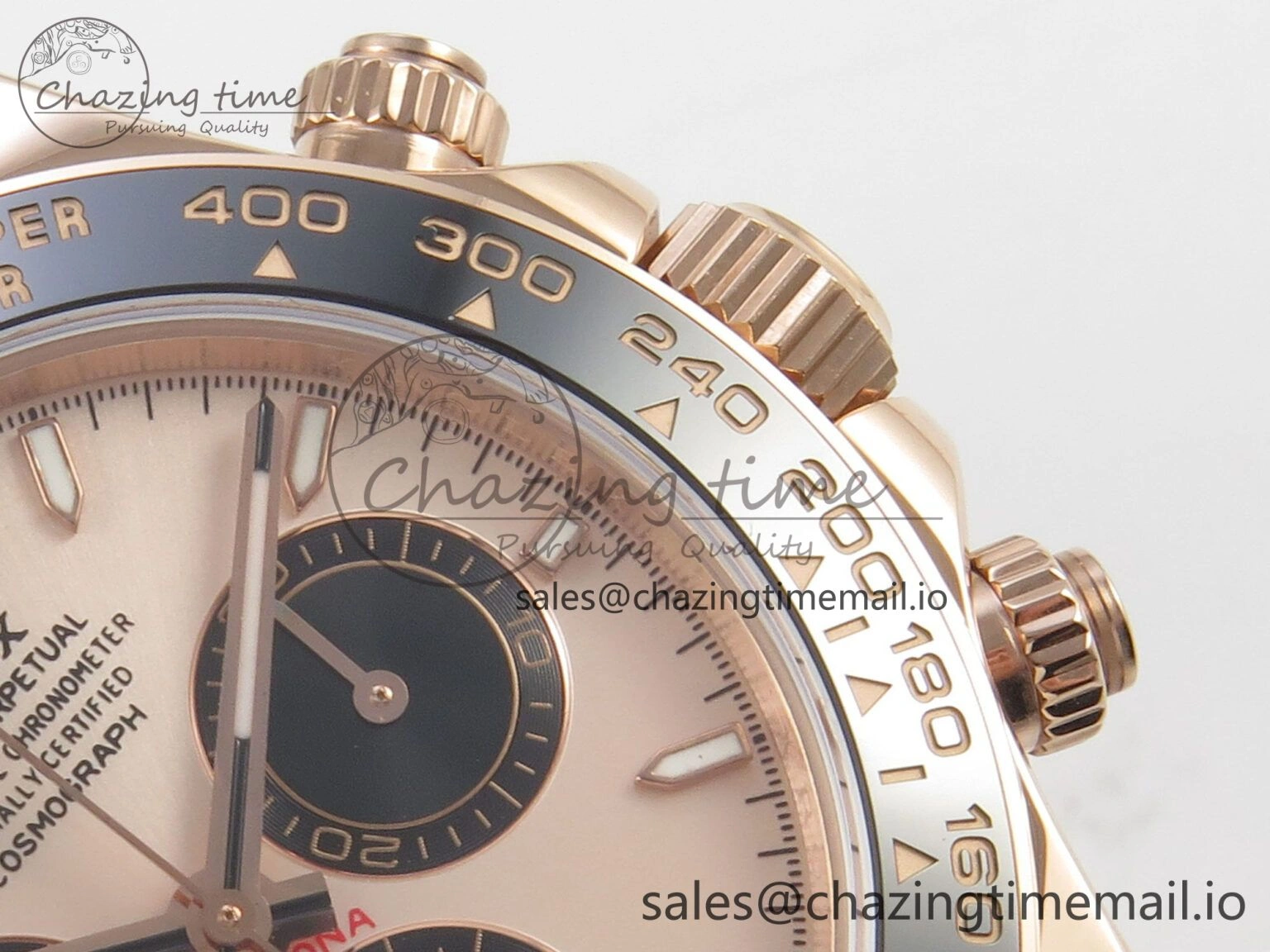 Daytona 126515 RG Clean 1:1 Best Edition Black Ceramic Bezel RG Stick Dial on Oysterflex Rubber Strap DD4131