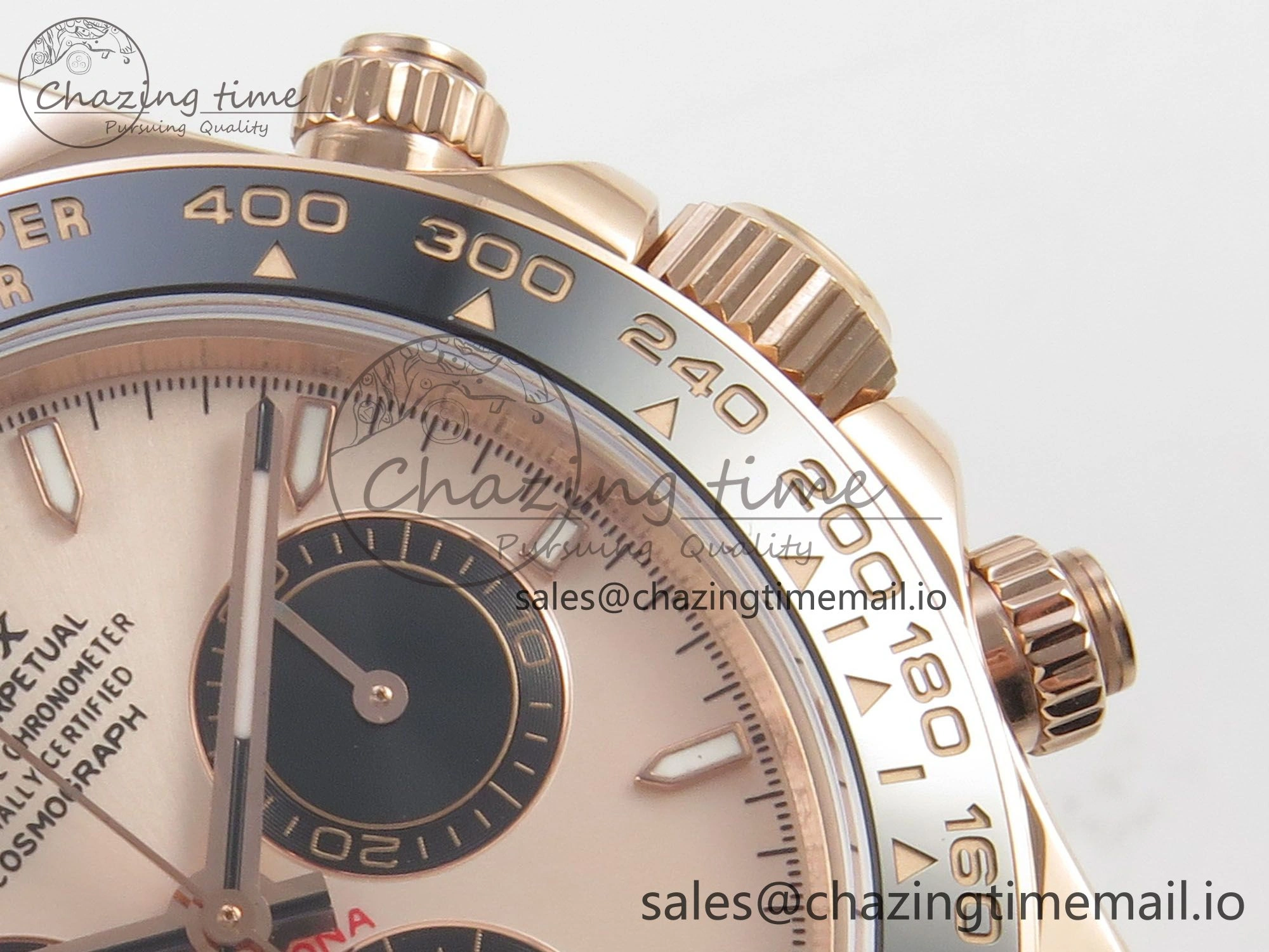 Daytona 126515 RG Clean 1:1 Best Edition Black Ceramic Bezel RG Stick Dial on Oysterflex Rubber Strap DD4131