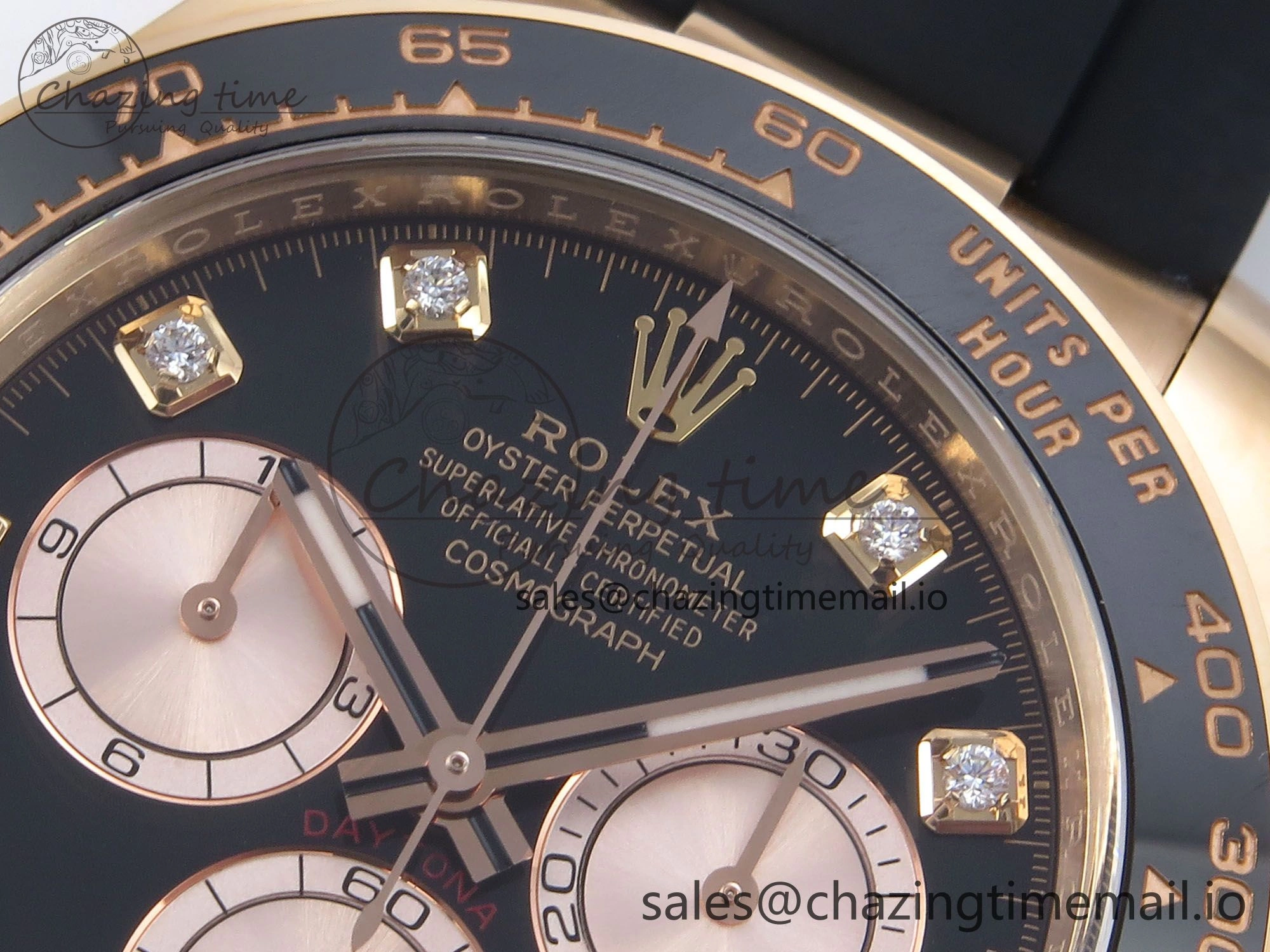 Daytona 126515 RG Clean 1:1 Best Edition Black RG Diamonds Dial on Oysterflex Strap DD4131