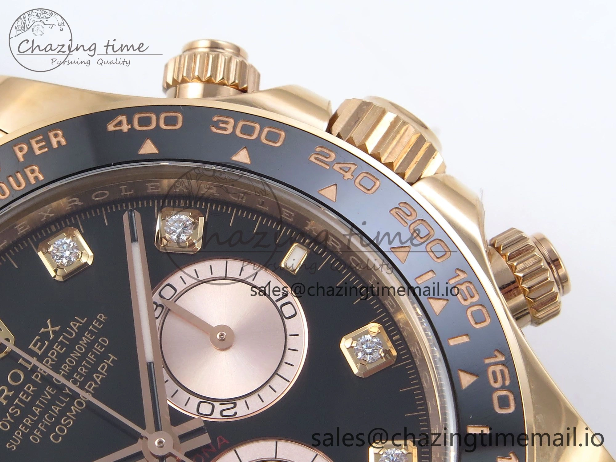 Daytona 126515 RG Clean 1:1 Best Edition Black RG Diamonds Dial on Oysterflex Strap DD4131