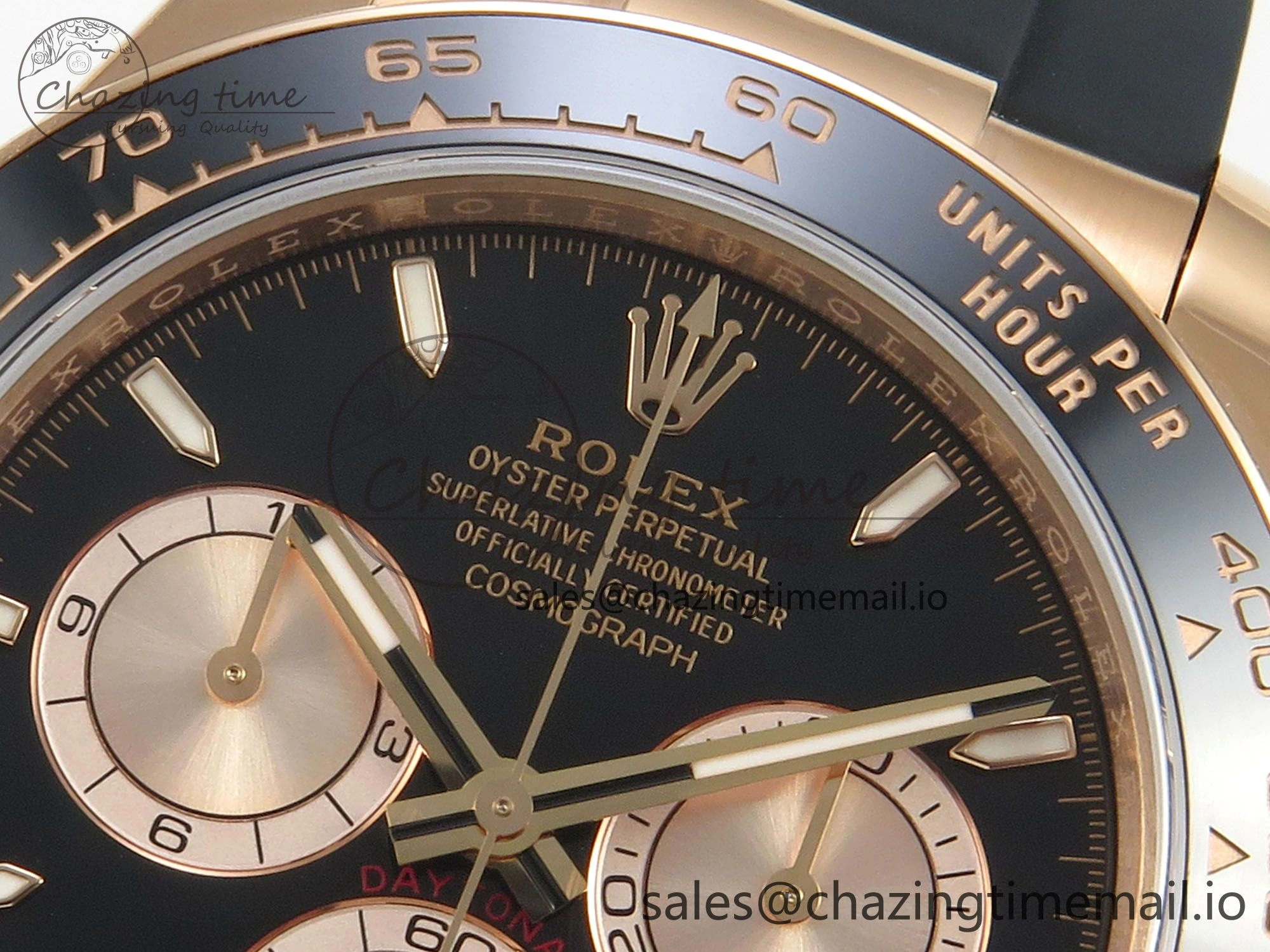 Daytona 126515 VSF 1:1 Best Edition Black RG Dial on Oysterflex Strap VS4131 V2 (Weighted)