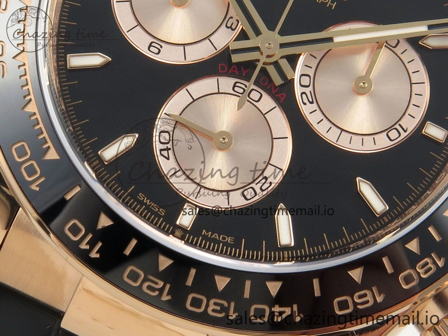 Daytona 126515 VSF 1:1 Best Edition Black RG Dial on Oysterflex Strap VS4131 V2 (Weighted)