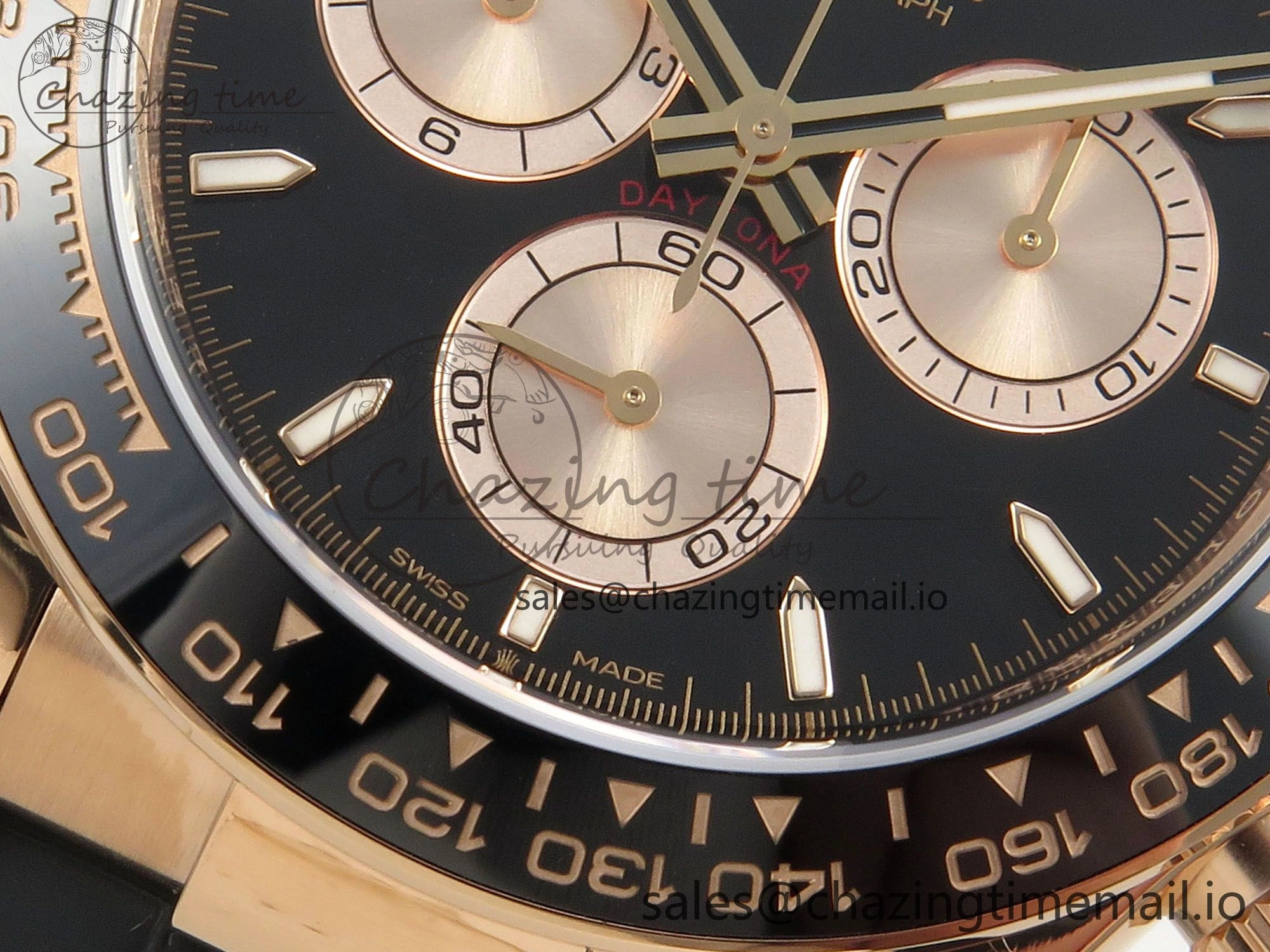 Daytona 126515 VSF 1:1 Best Edition Black RG Dial on Oysterflex Strap VS4131 V2 (Weighted)