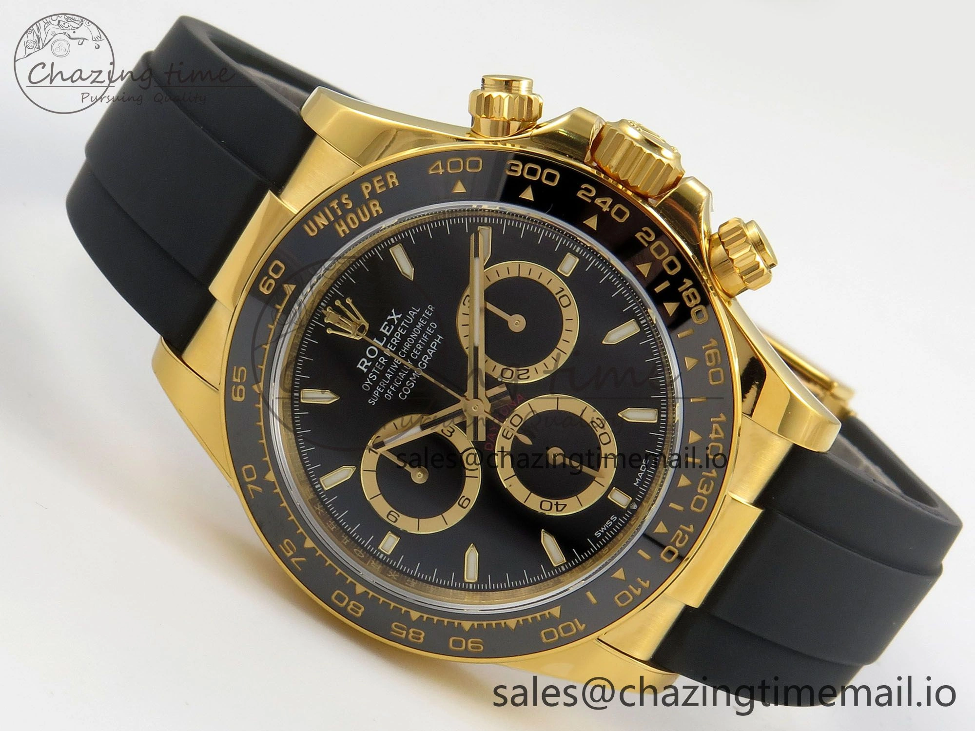 Daytona 126515 VSF 1:1 Best Edition Black RG Dial on Oysterflex Strap VS4131 V2 (Weighted)