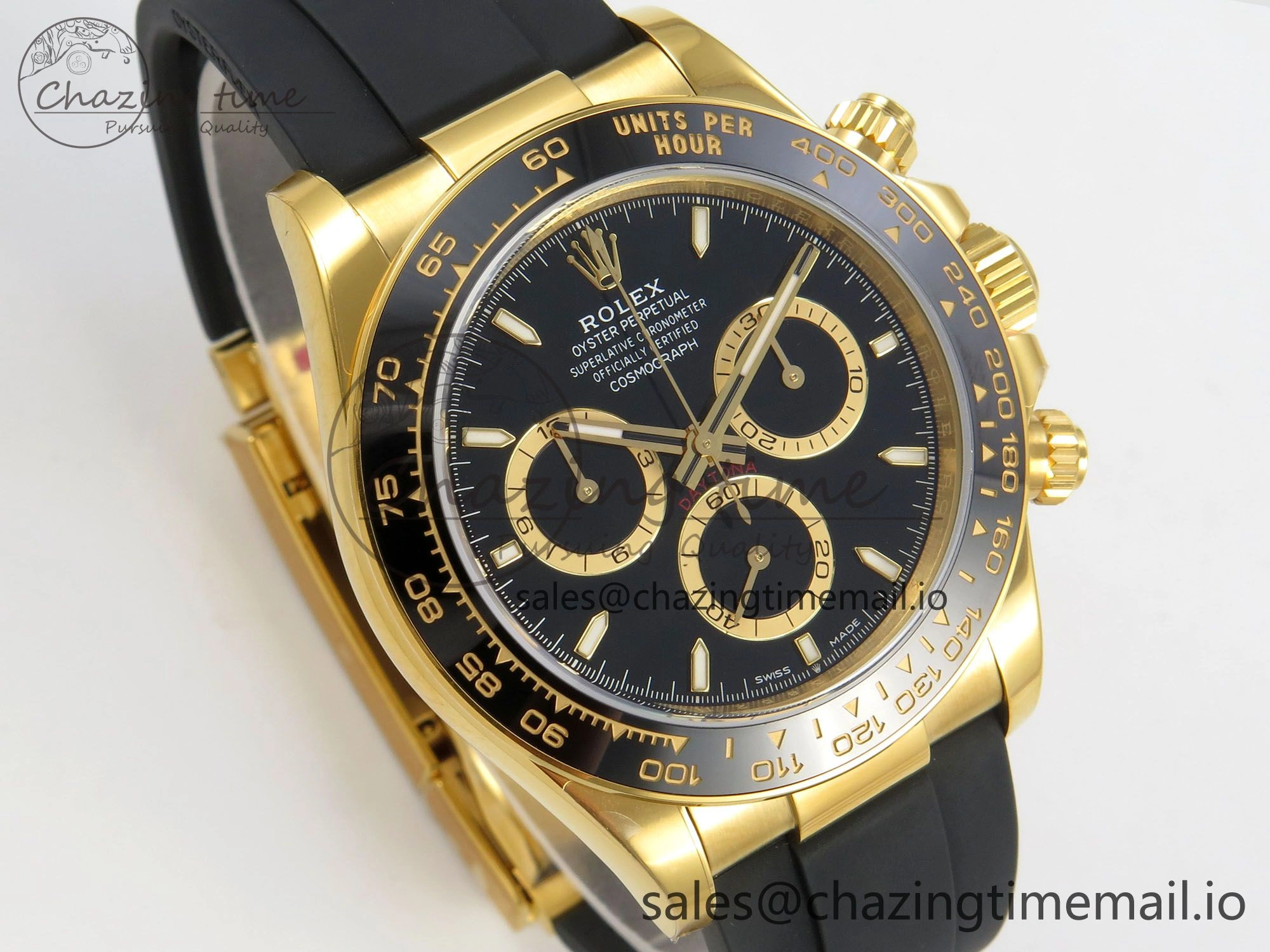 Daytona 126515 VSF 1:1 Best Edition Black RG Dial on Oysterflex Strap VS4131 V2 (Weighted)