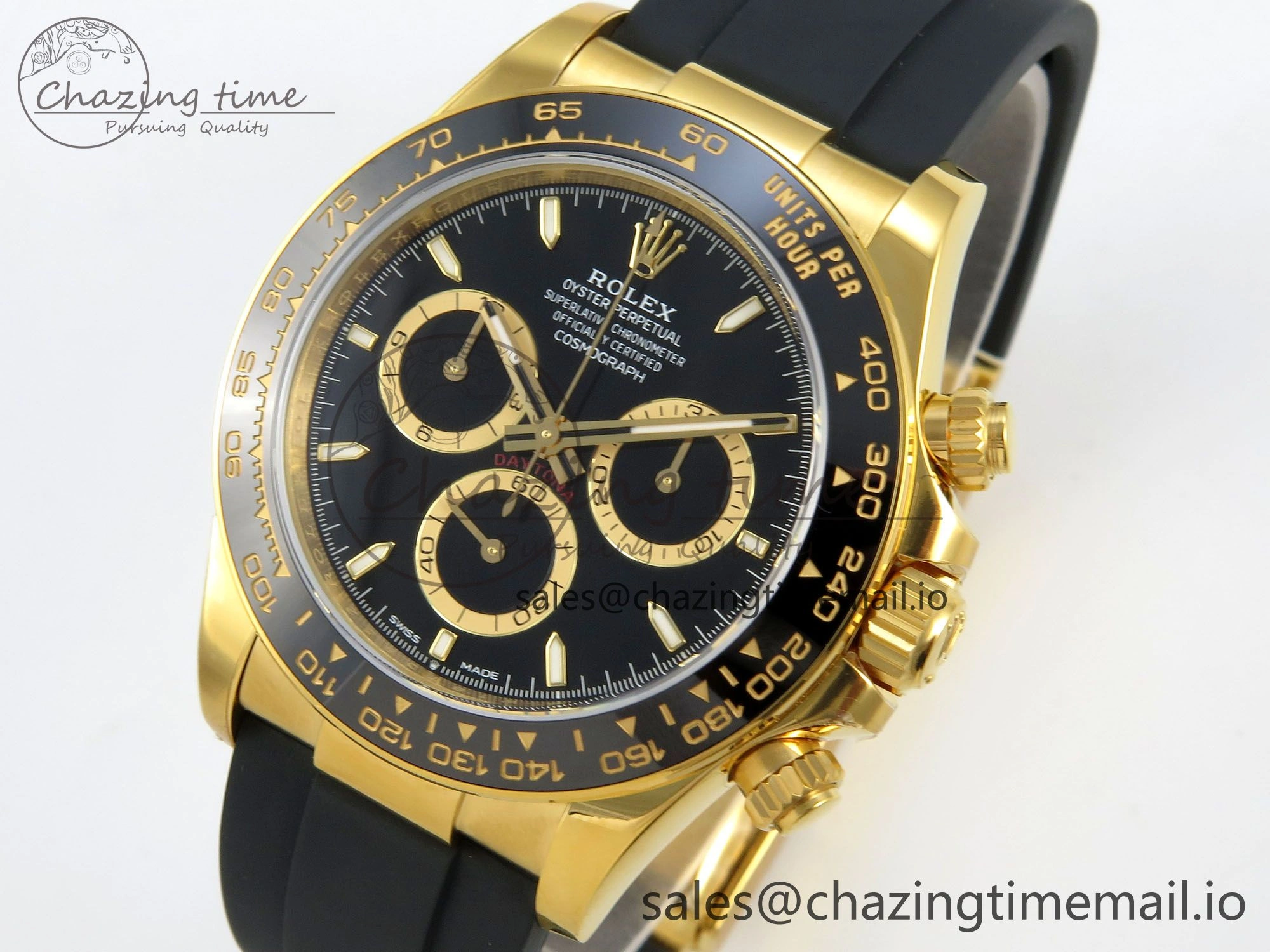 Daytona 126515 VSF 1:1 Best Edition Black RG Dial on Oysterflex Strap VS4131 V2 (Weighted)