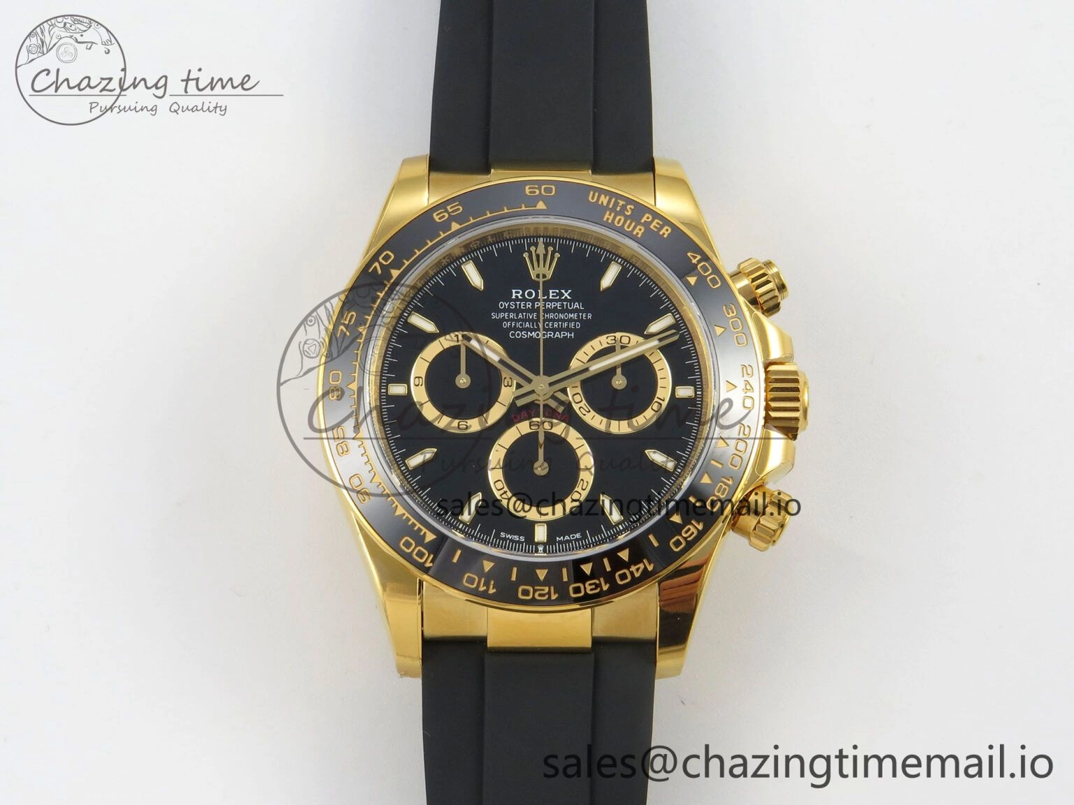 Daytona 126515 VSF 1:1 Best Edition Black RG Dial on Oysterflex Strap VS4131 V2 (Weighted)