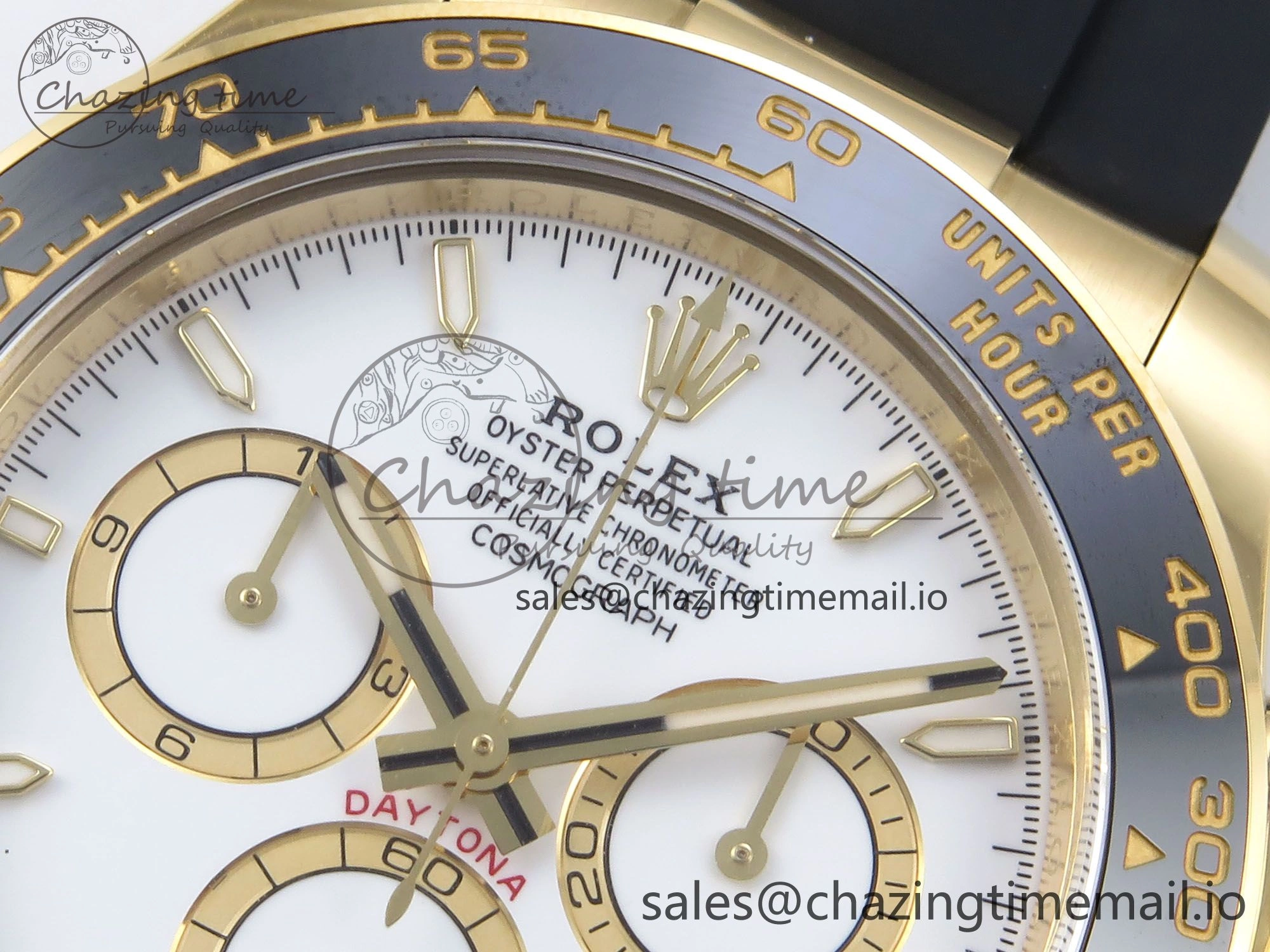 Daytona 126518 Clean YG 1:1 Best Edition White Dial on Oysterflex Rubber Strap DD4131
