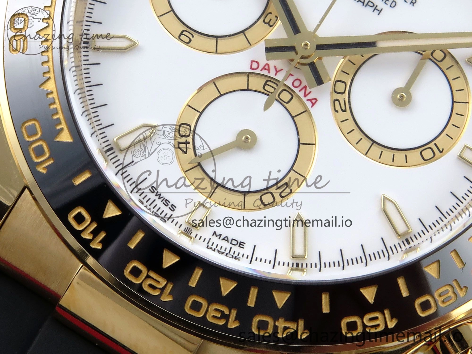 Daytona 126518 Clean YG 1:1 Best Edition White Dial on Oysterflex Rubber Strap DD4131