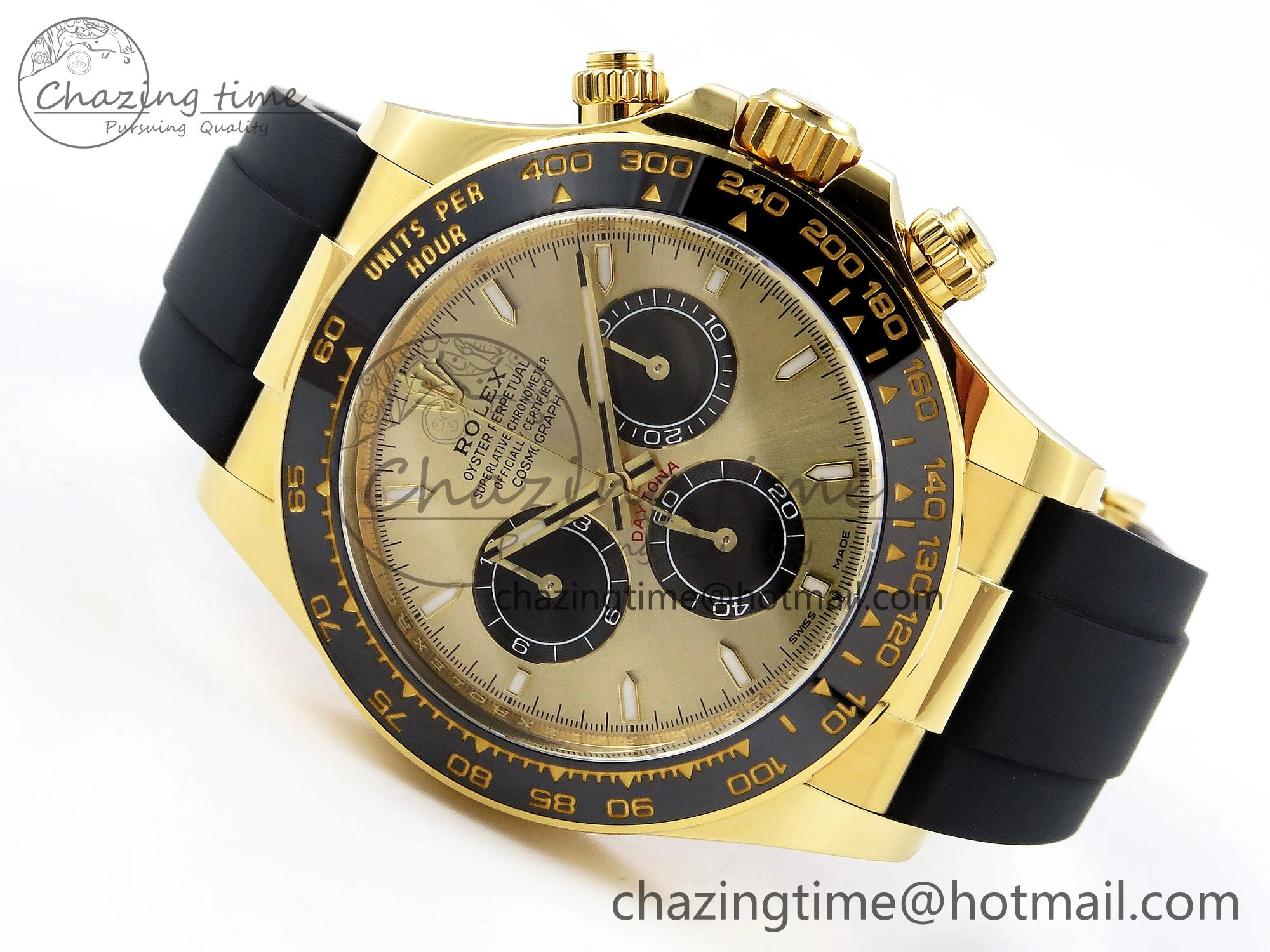 Daytona 126518 Clean YG 1:1 Best Edition YG Dial on Oysterflex Rubber Strap DD4131
