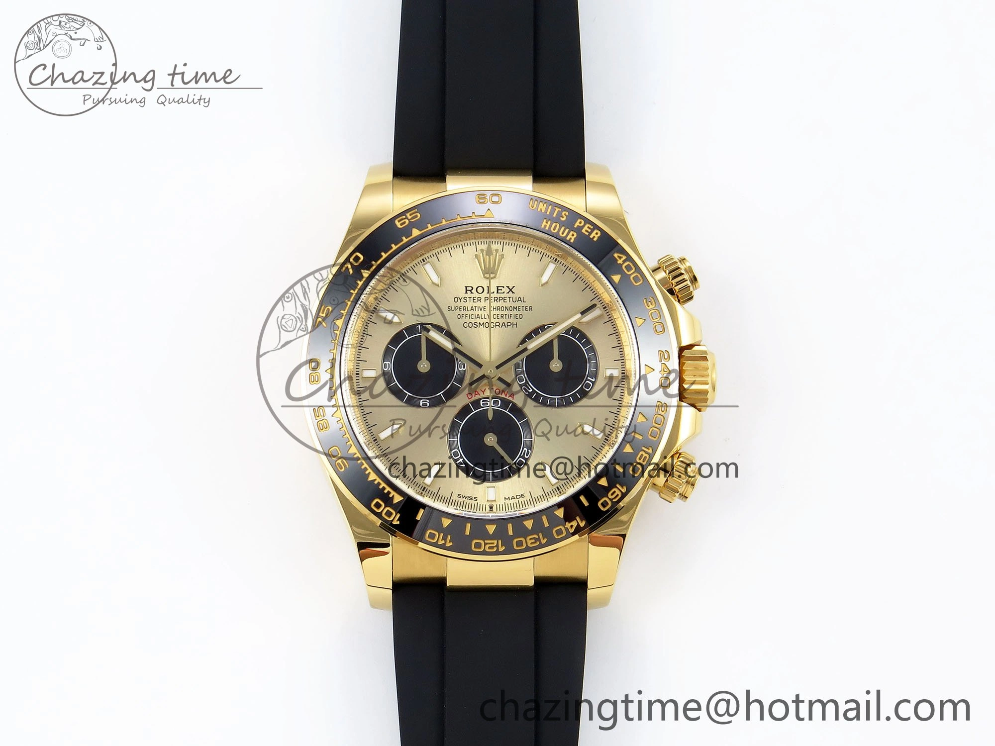 Daytona 126518 Clean YG 1:1 Best Edition YG Dial on Oysterflex Rubber Strap DD4131