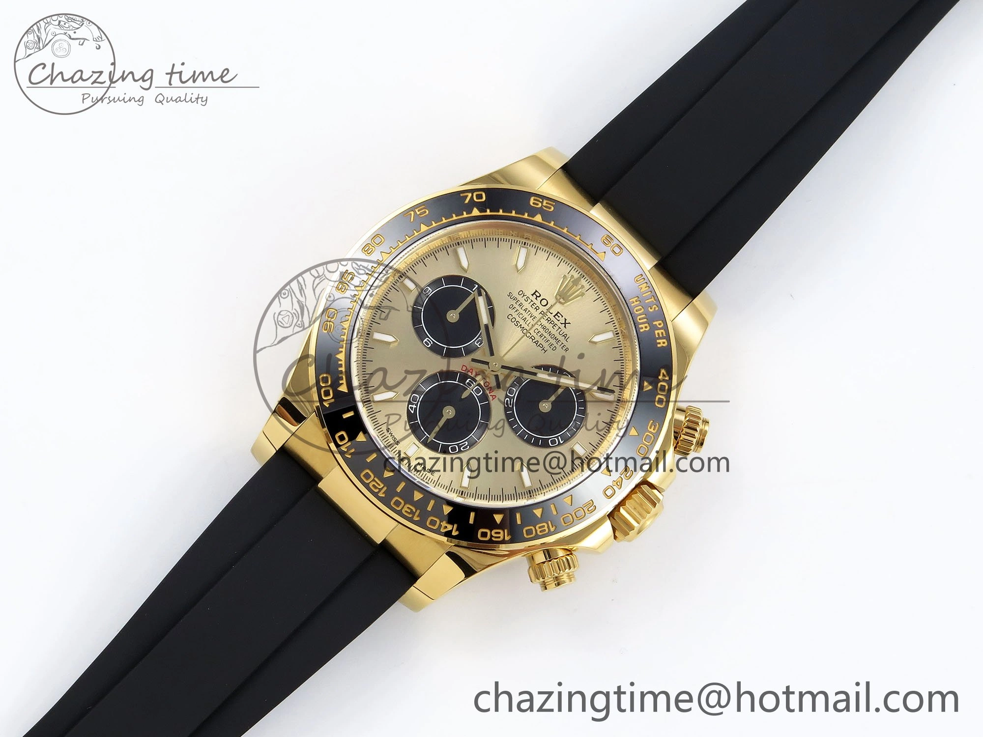 Daytona 126518 Clean YG 1:1 Best Edition YG Dial on Oysterflex Rubber Strap DD4131