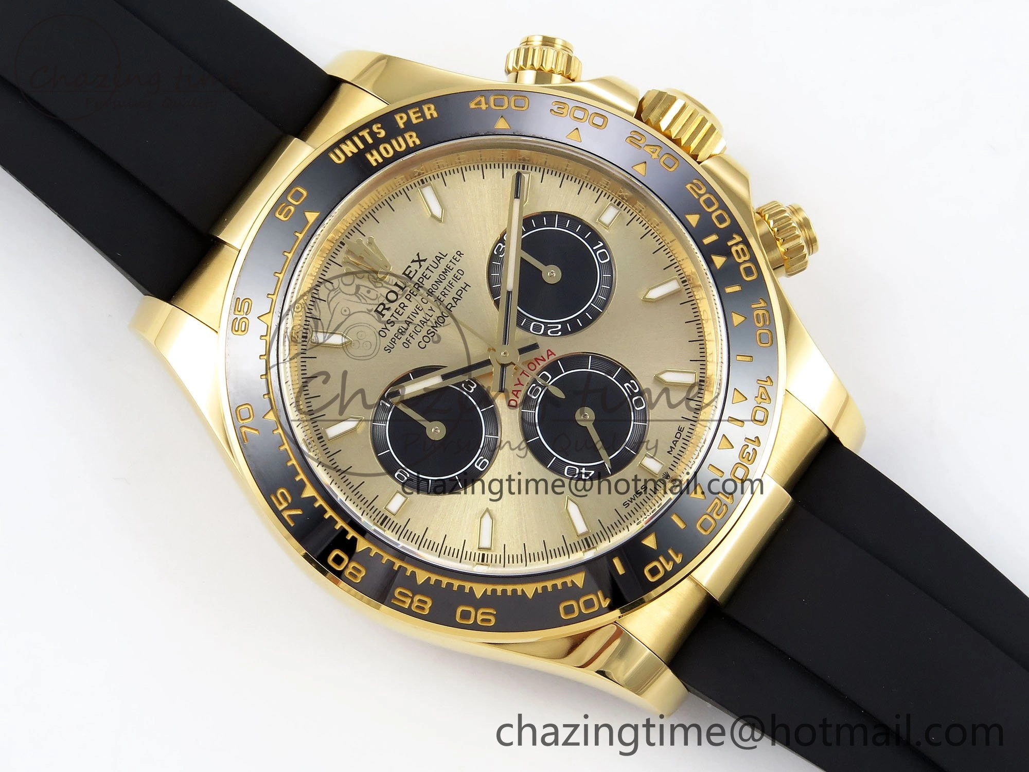 Daytona 126518 Clean YG 1:1 Best Edition YG Dial on Oysterflex Rubber Strap DD4131