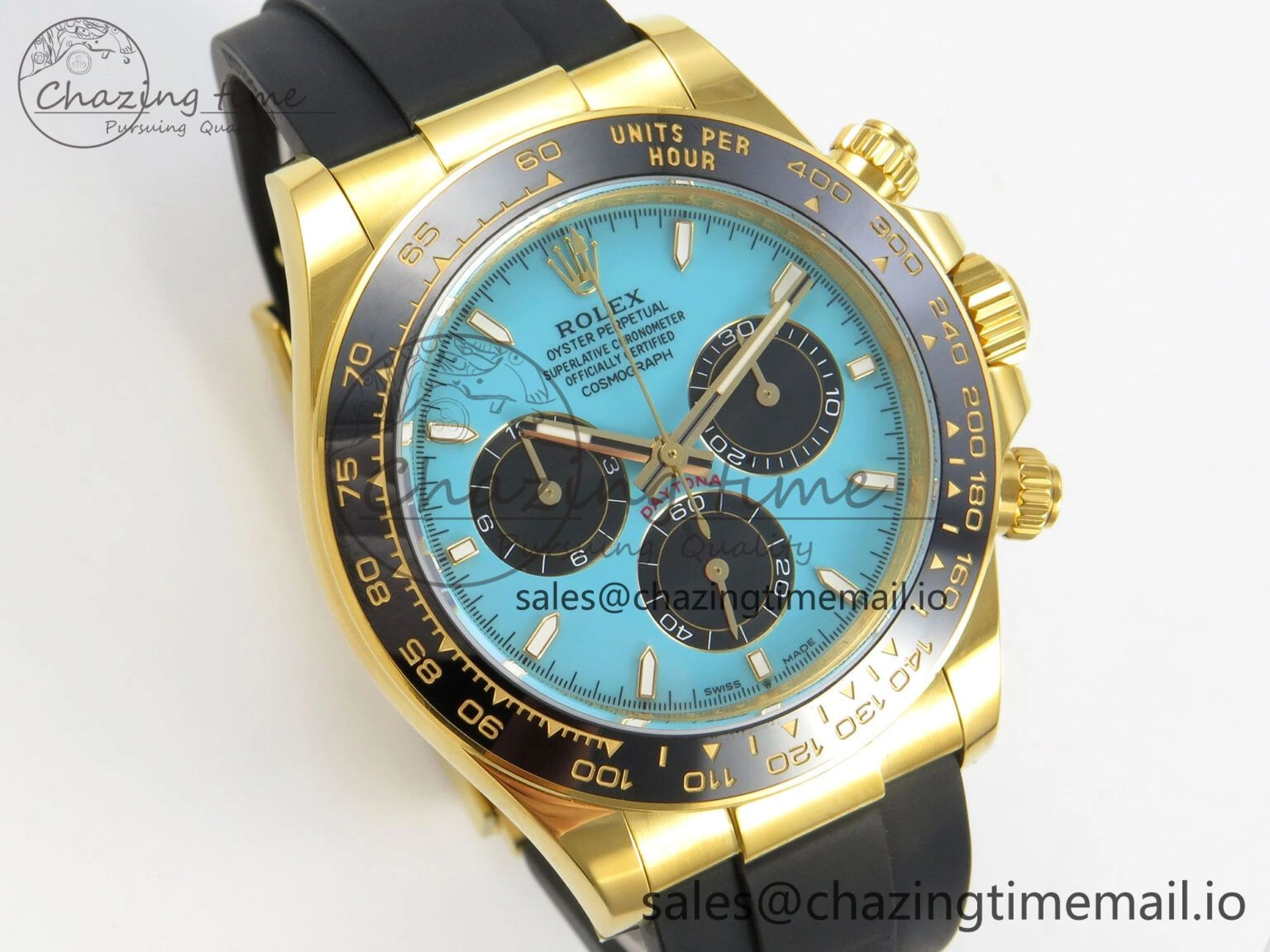 Daytona 126518 Gain Weight APSF 1:1 Best Edition Tiffany Turquoise Blue Dial Sticks Markers on Oysterflex Strap SH4131