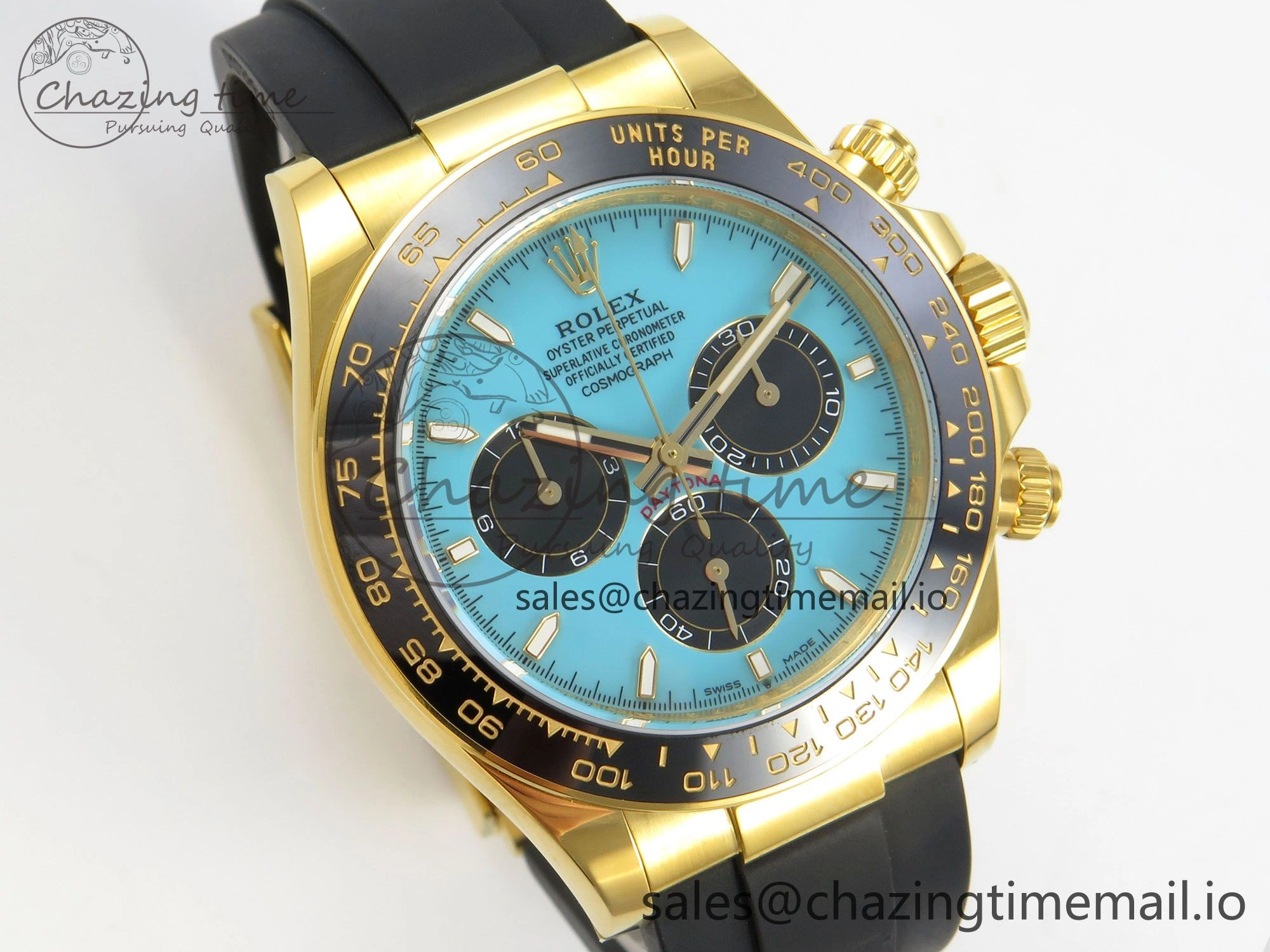 Daytona 126518 Gain Weight APSF 1:1 Best Edition Tiffany Turquoise Blue Dial Sticks Markers on Oysterflex Strap SH4131