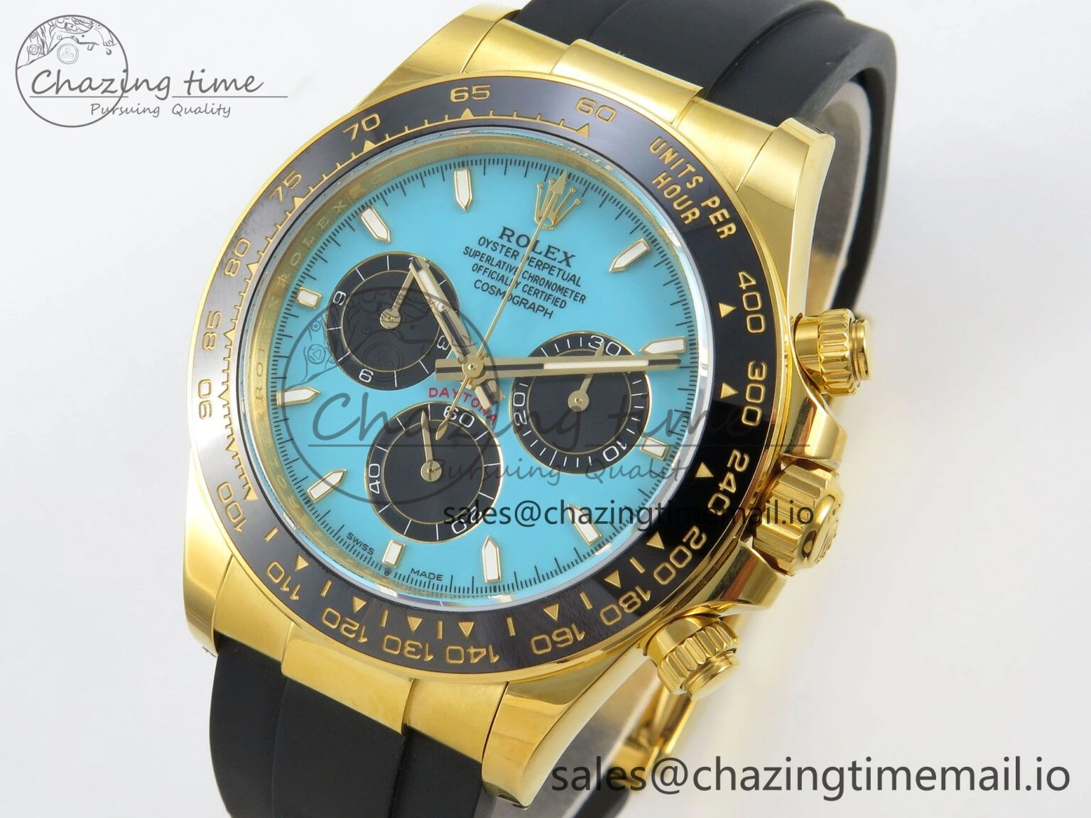 Daytona 126518 Gain Weight APSF 1:1 Best Edition Tiffany Turquoise Blue Dial Sticks Markers on Oysterflex Strap SH4131