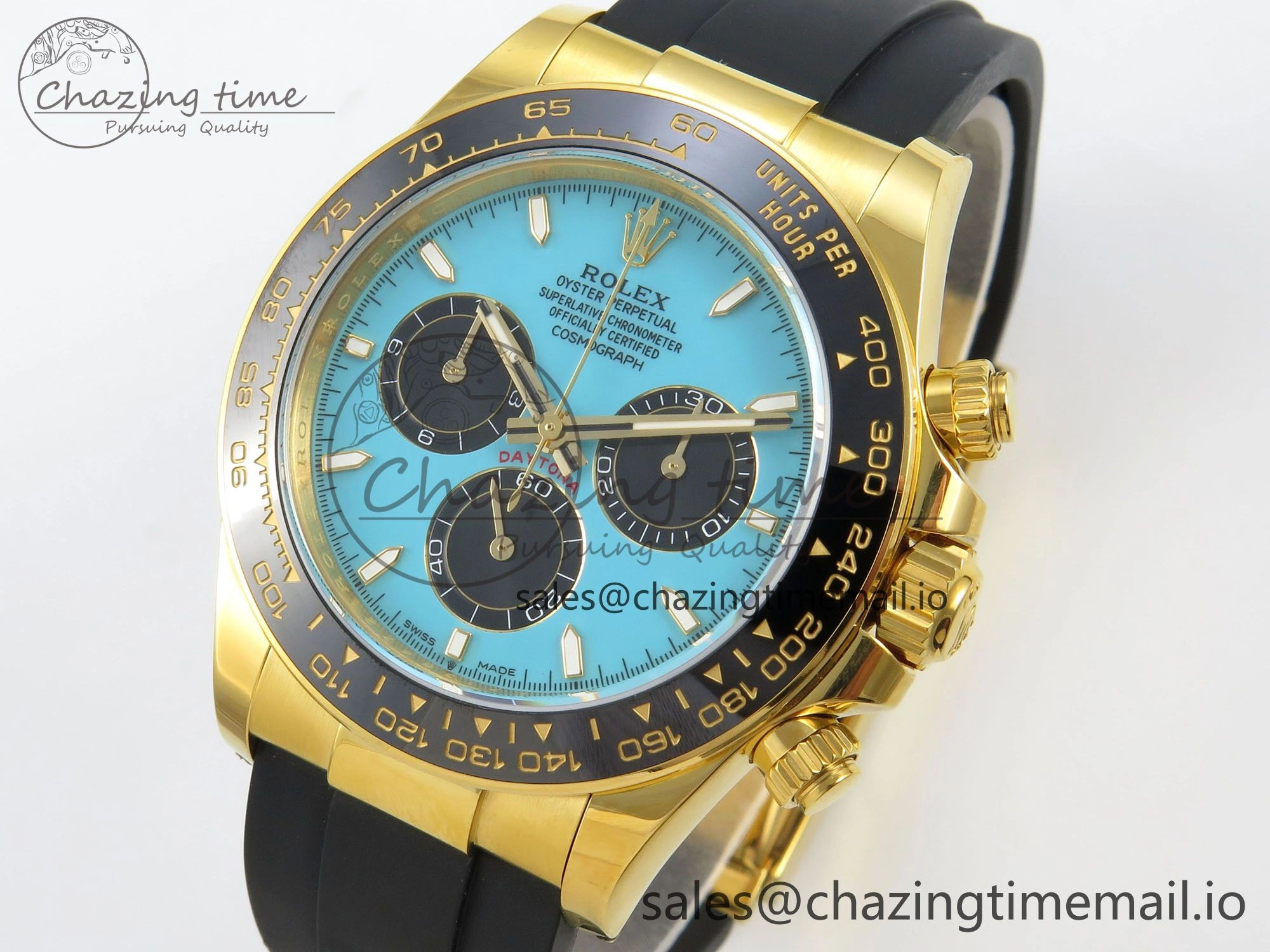 Daytona 126518 Gain Weight APSF 1:1 Best Edition Tiffany Turquoise Blue Dial Sticks Markers on Oysterflex Strap SH4131