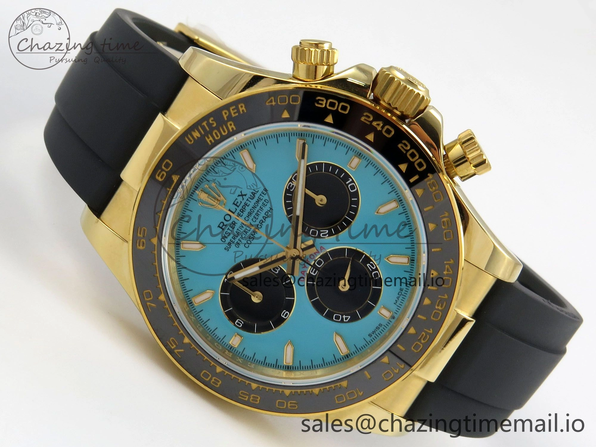 Daytona 126518 Gain Weight SWF 1:1 Best Edition Tiffany Turquoise Blue Dial Sticks Markers on Oysterflex Strap SH4131