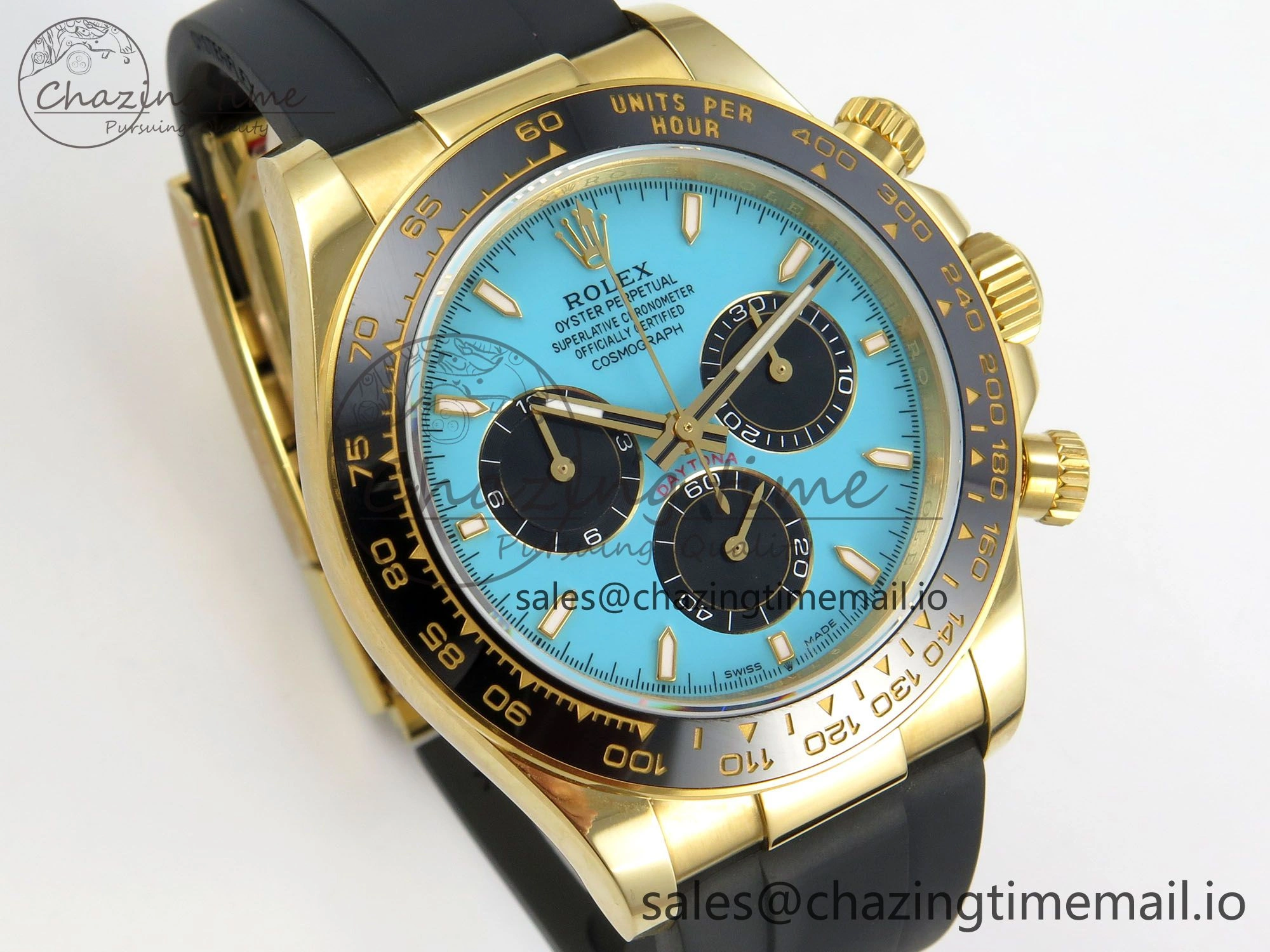 Daytona 126518 Gain Weight SWF 1:1 Best Edition Tiffany Turquoise Blue Dial Sticks Markers on Oysterflex Strap SH4131