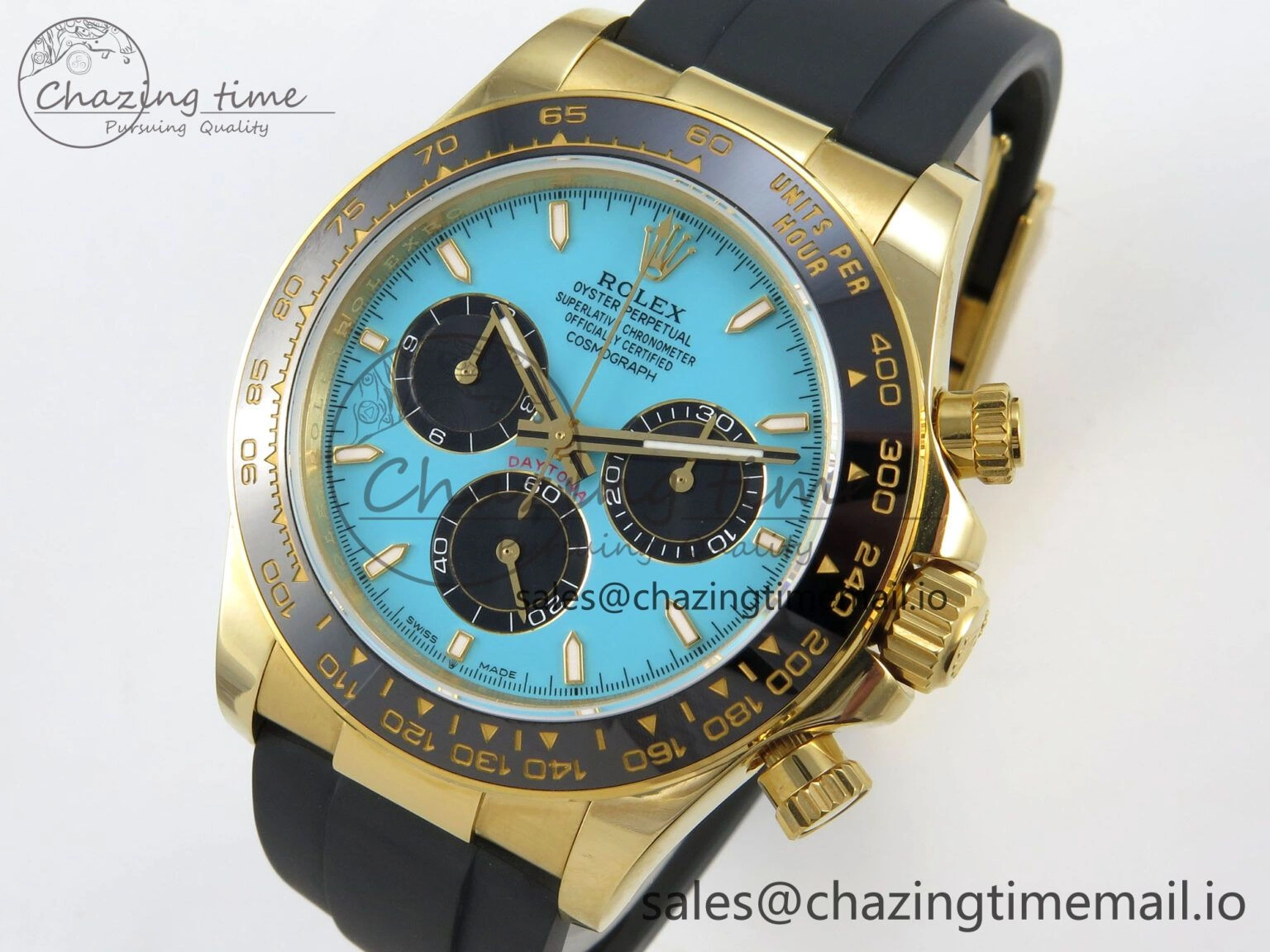 Daytona 126518 Gain Weight SWF 1:1 Best Edition Tiffany Turquoise Blue Dial Sticks Markers on Oysterflex Strap SH4131