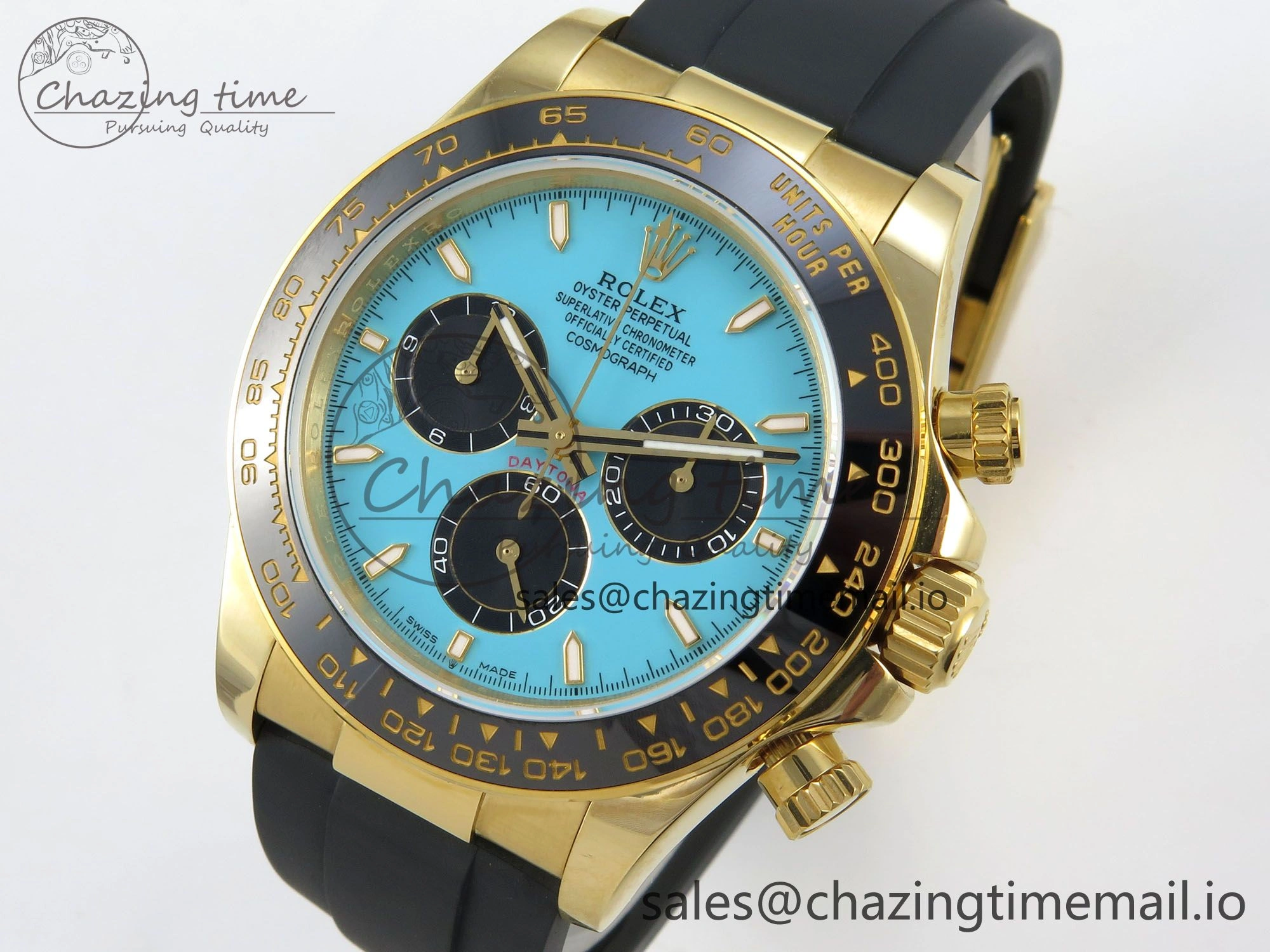 Daytona 126518 Gain Weight SWF 1:1 Best Edition Tiffany Turquoise Blue Dial Sticks Markers on Oysterflex Strap SH4131