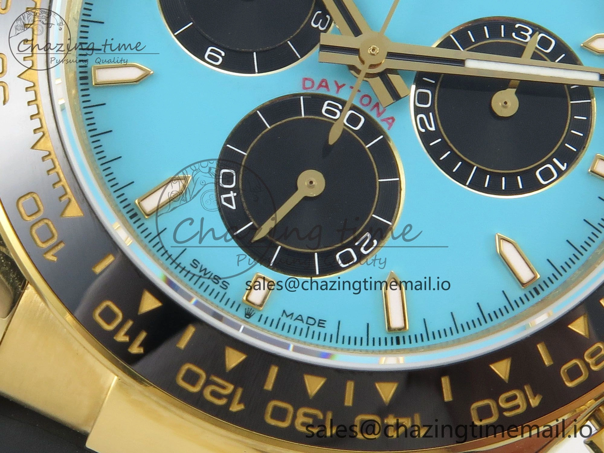Daytona 126518 Gain Weight SWF 1:1 Best Edition Tiffany Turquoise Blue Dial Sticks Markers on Oysterflex Strap SH4131