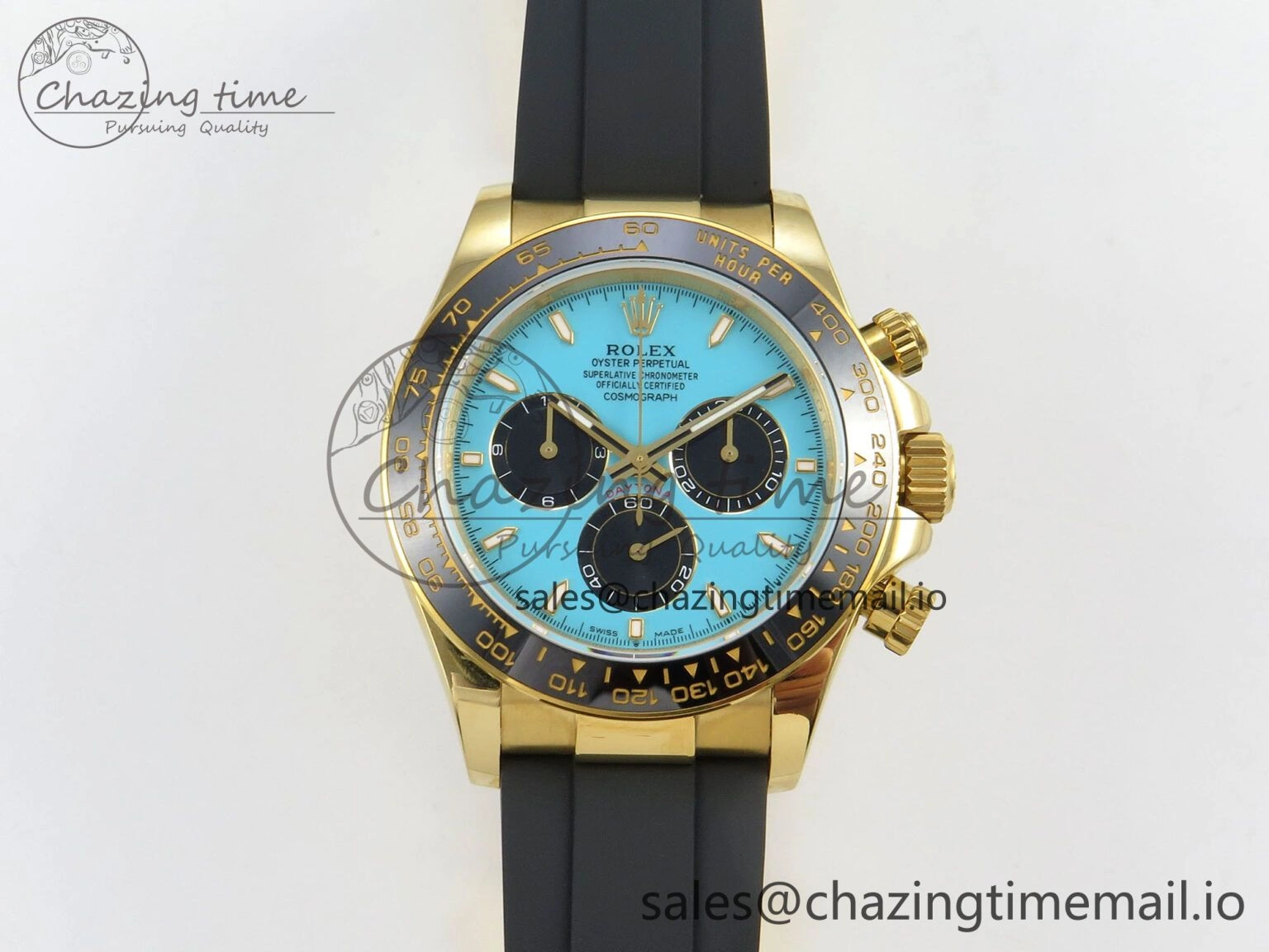 Daytona 126518 Gain Weight SWF 1:1 Best Edition Tiffany Turquoise Blue Dial Sticks Markers on Oysterflex Strap SH4131