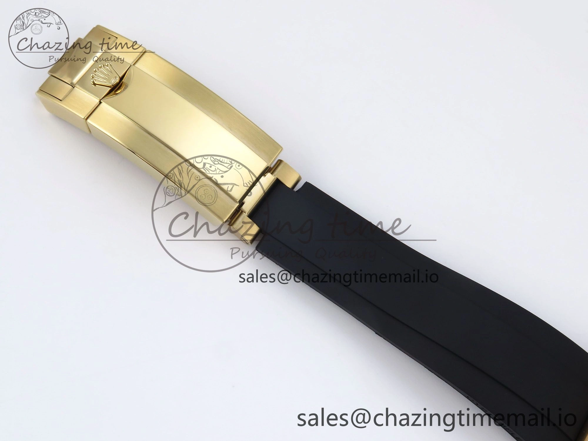 Daytona 126518 LN QF+ 1:1 Best Edition 904L Steel YG Dial on Black Rubber Strap SH4131
