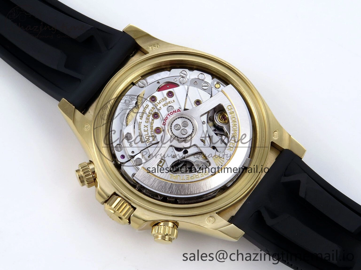 Daytona 126518 LN QF+ 1:1 Best Edition 904L Steel YG Dial on Black Rubber Strap SH4131