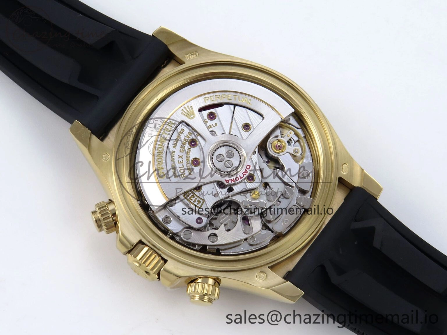 Daytona 126518 LN QF+ 1:1 Best Edition 904L Steel YG Dial on Black Rubber Strap SH4131