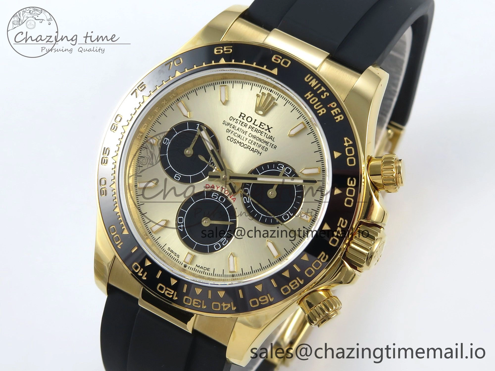 Daytona 126518 QF 1:1 Best Edition Black YG Dial on Oysterflex Strap QF4131 V10